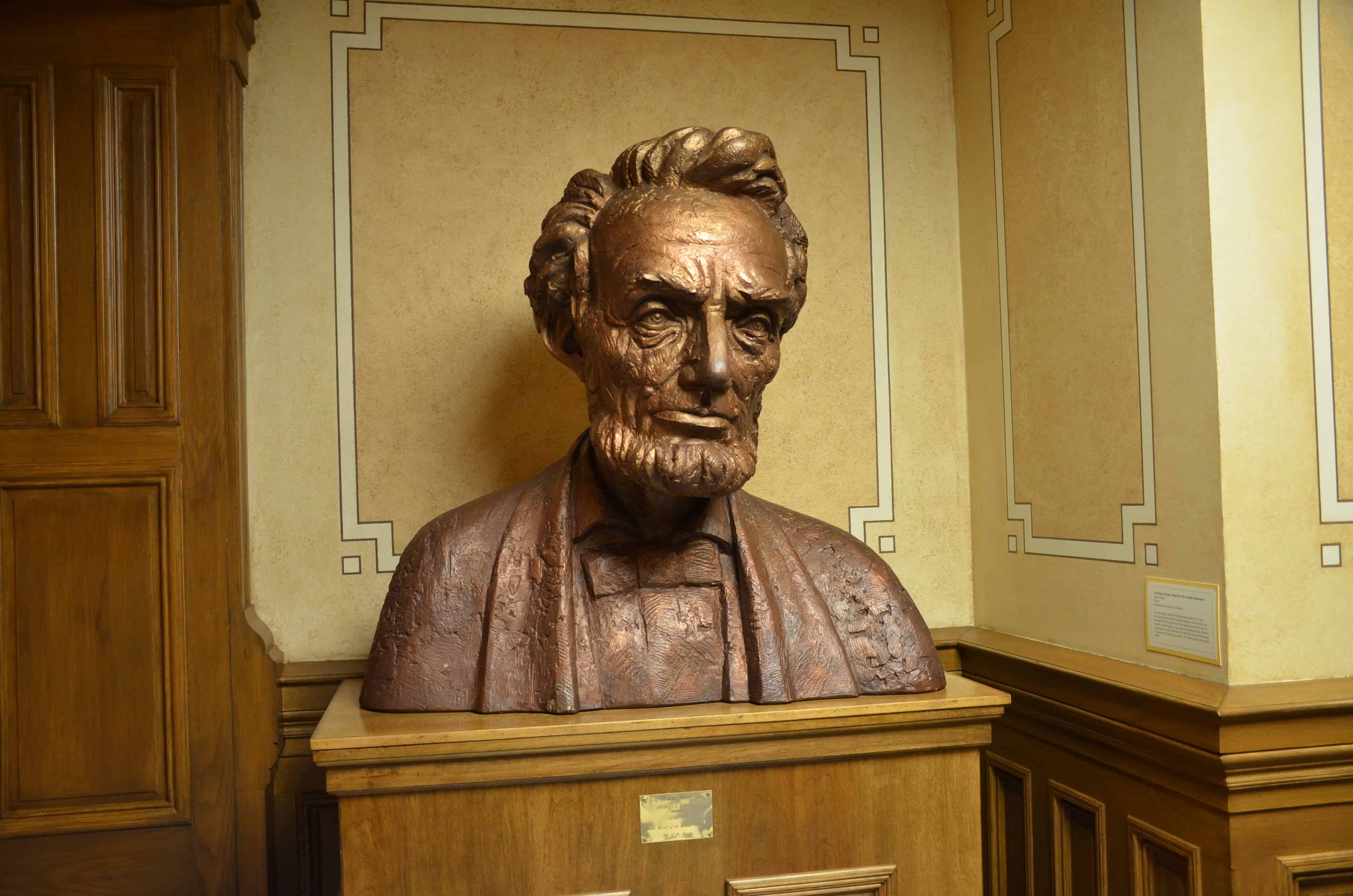 Bust of Abraham Lincoln at the Wyoming State Capitol in Cheyenne
