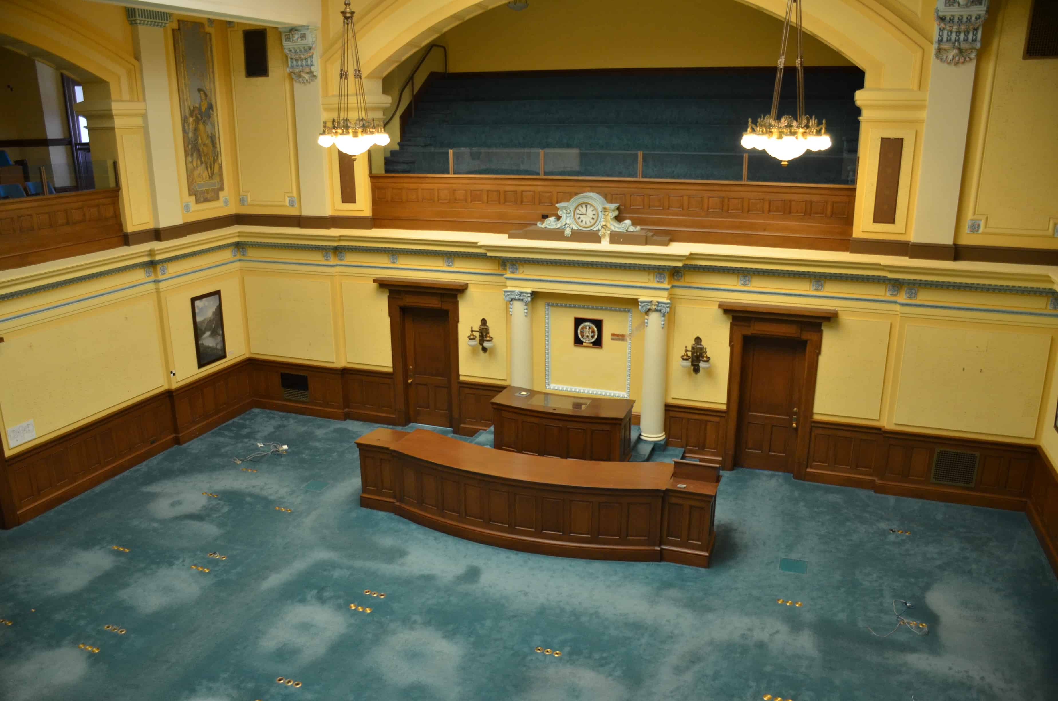 Senate Chamber at the Wyoming State Capitol in Cheyenne