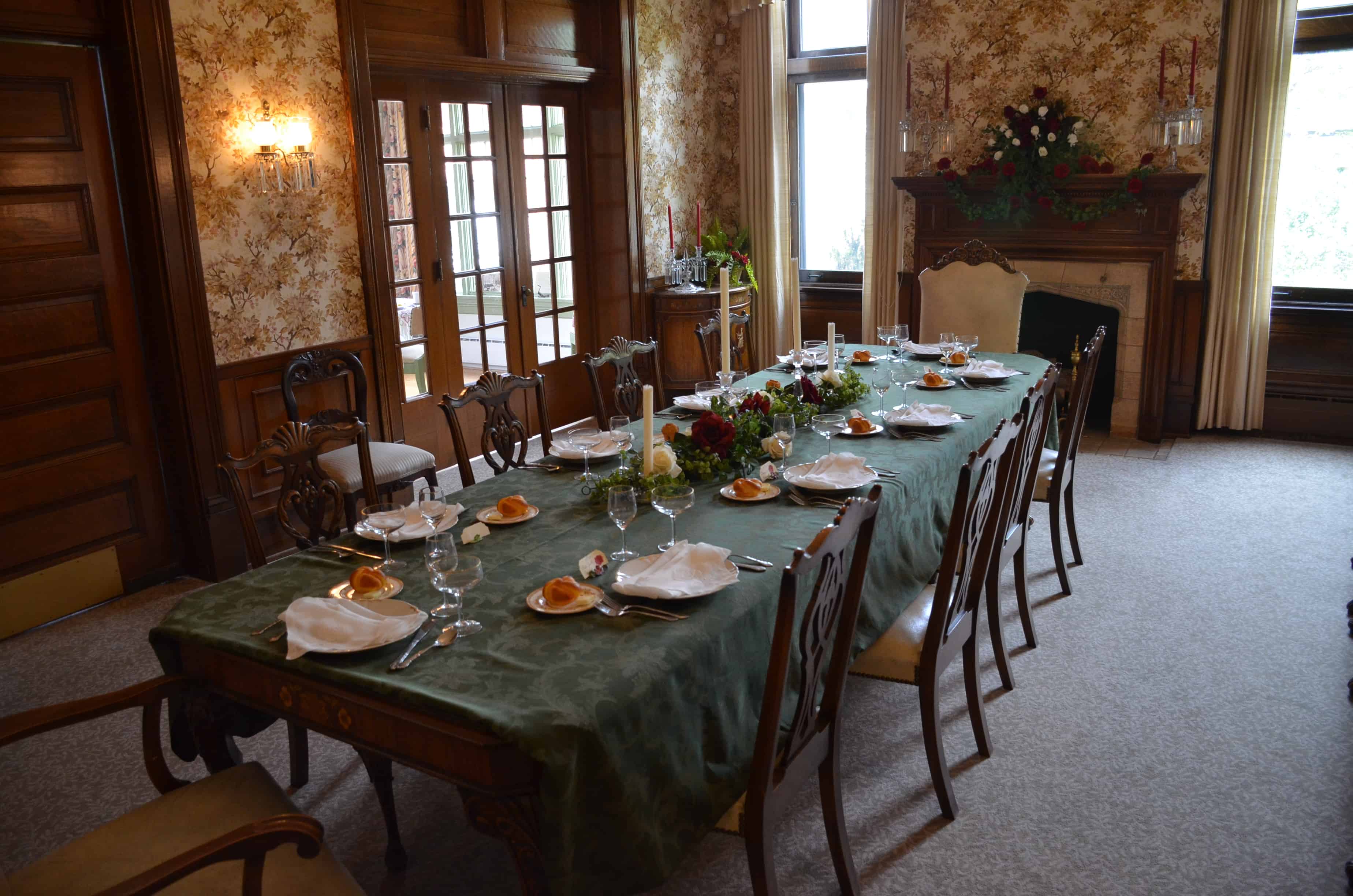 Dining room in the Wyoming Governor's Mansion in Cheyenne