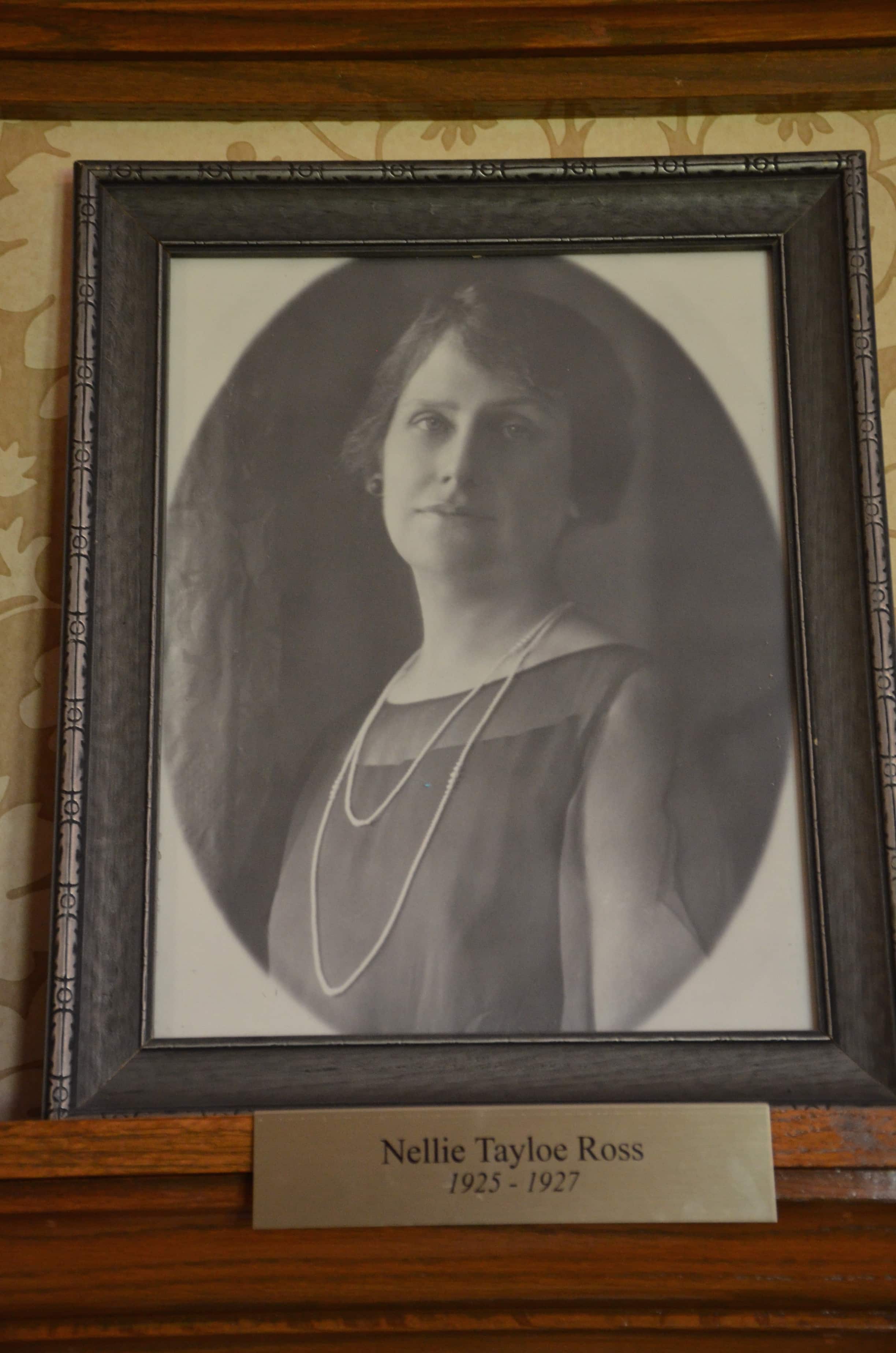 Nellie Tayloe Ross in the Wyoming Governor's Mansion in Cheyenne