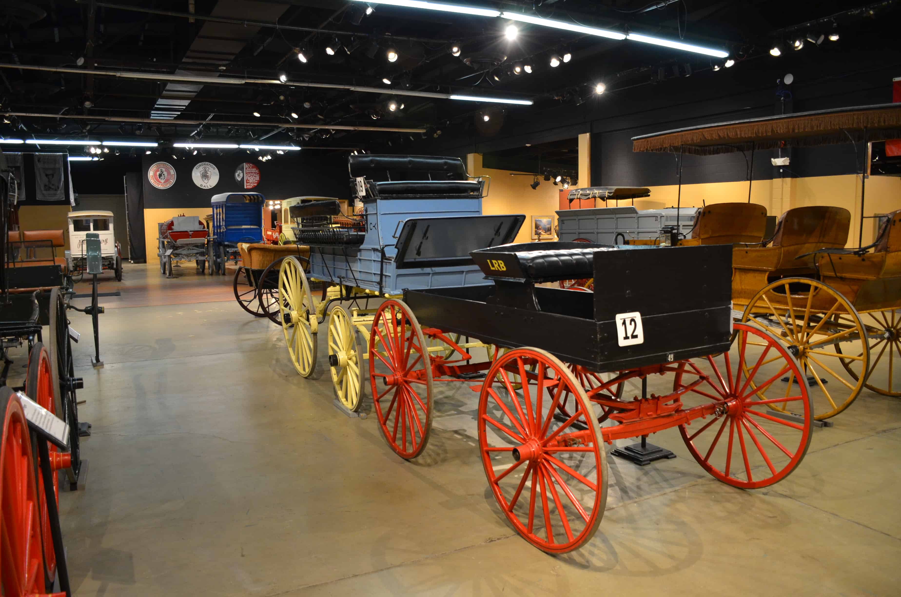 Carriage collection at the Cheyenne Frontier Days Old West Museum in Wyoming