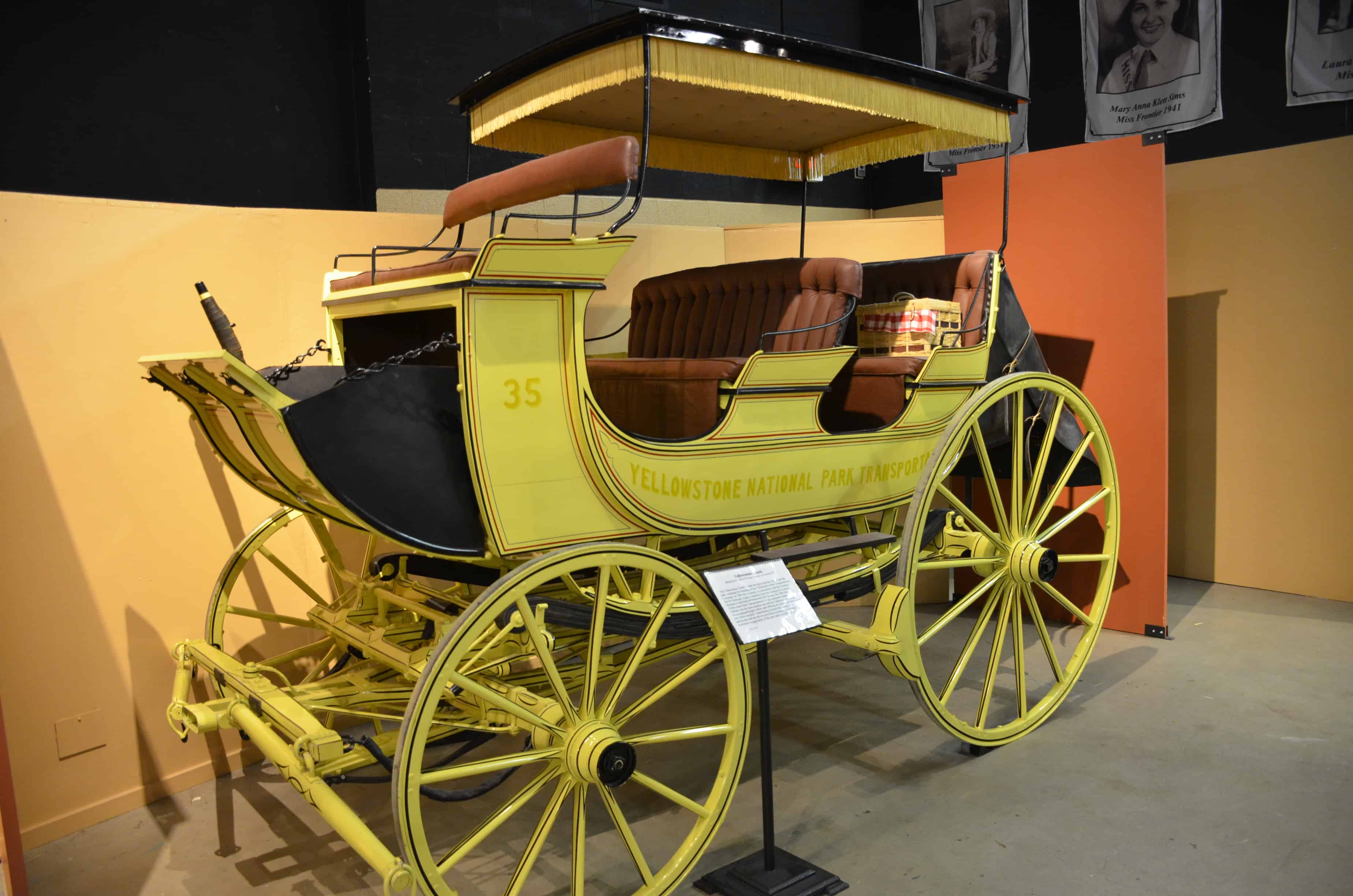 Yellowstone National Park tourist carriage at the Cheyenne Frontier Days Old West Museum in Wyoming