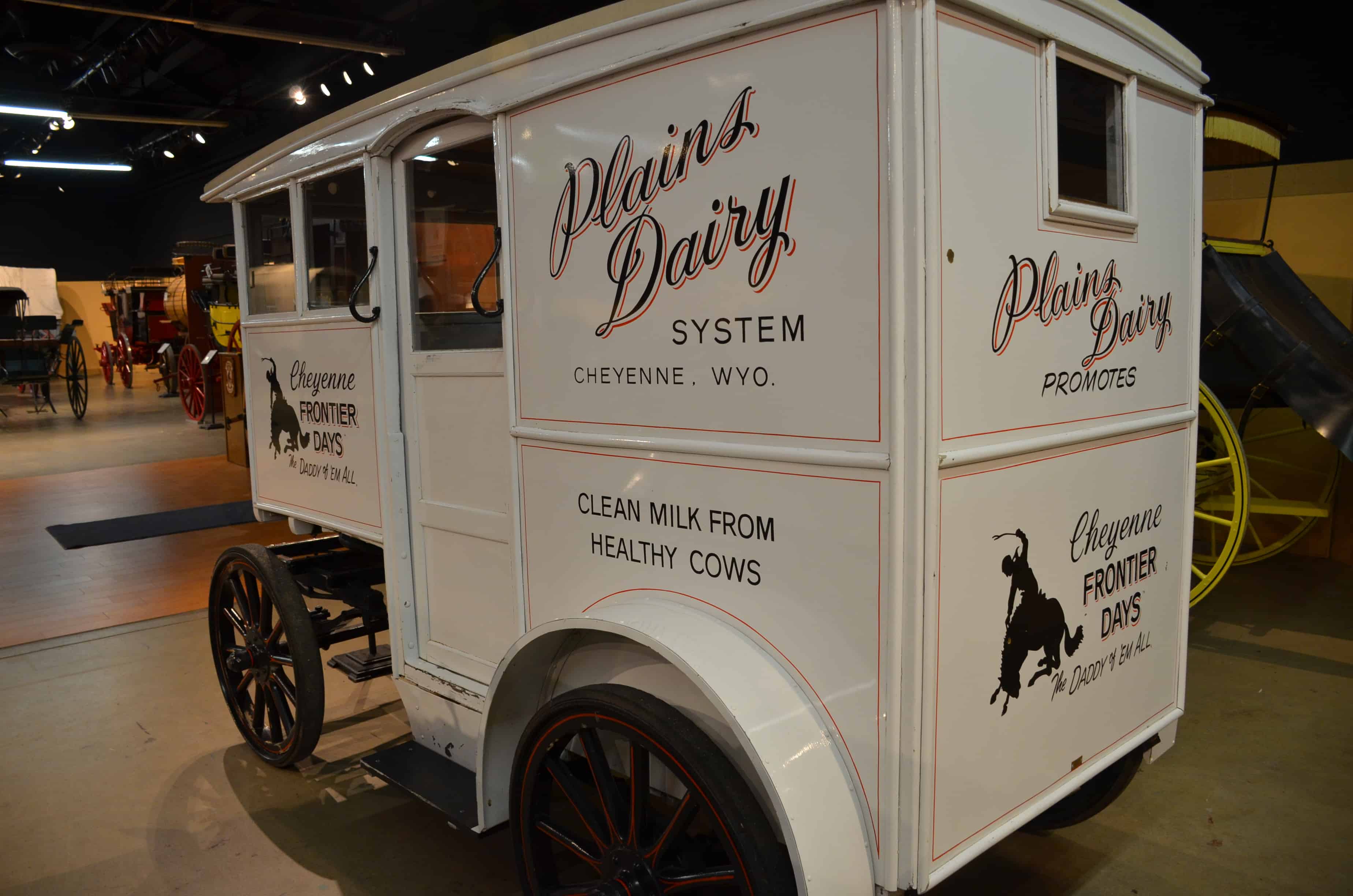 Dairy wagon at the Cheyenne Frontier Days Old West Museum in Wyoming