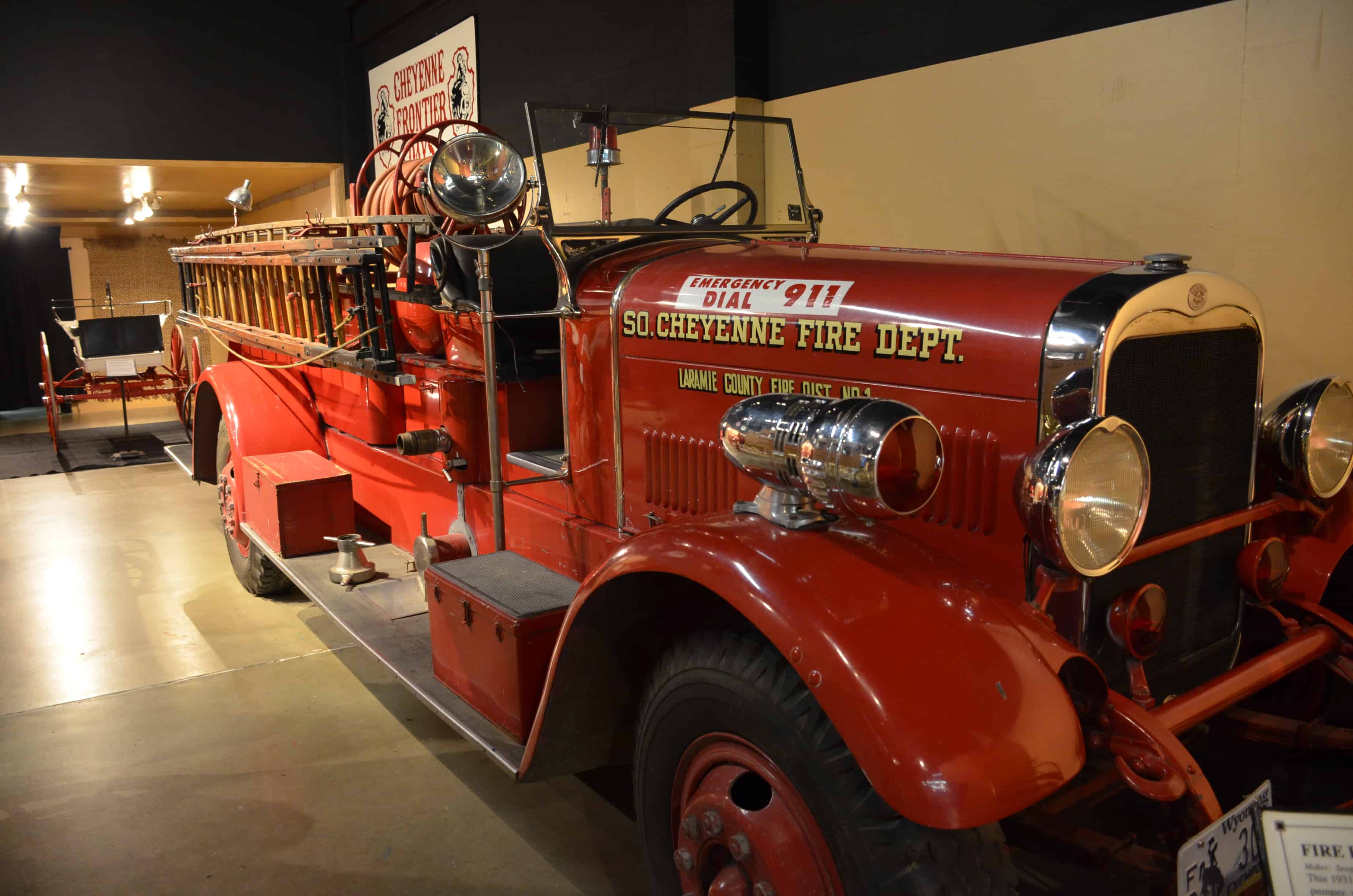 Fire engine at the Cheyenne Frontier Days Old West Museum in Wyoming