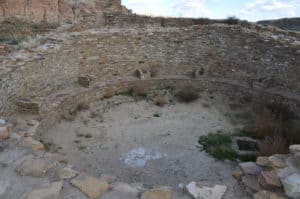 Kiva at Pueblo del Arroyo at Chaco Culture National Historical Park in New Mexico