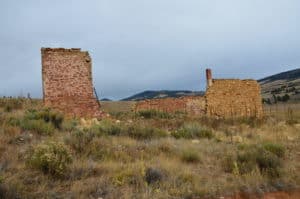 Ruins of the Mutz Hotel in Elizabethtown, New Mexico