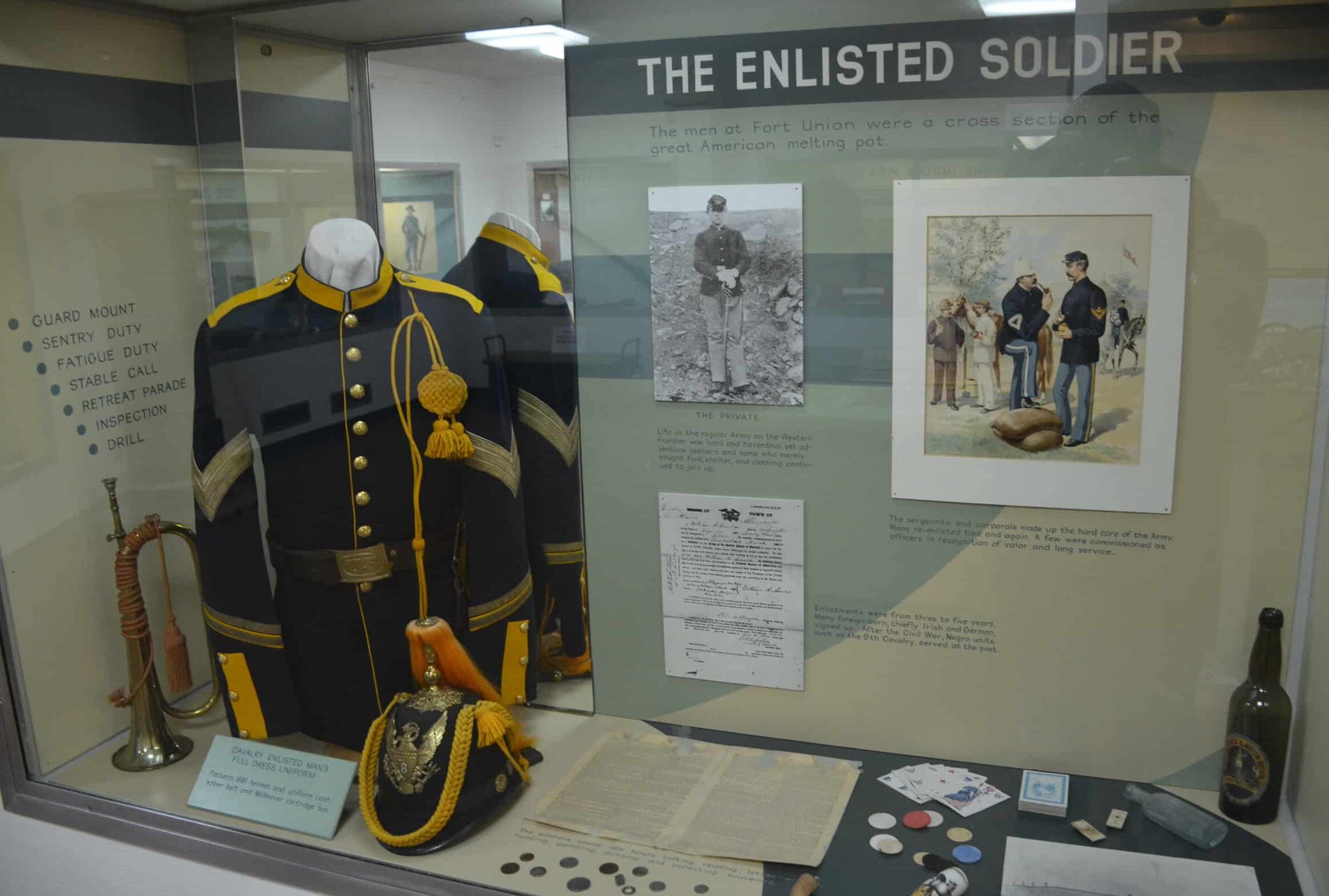 Display about enlisted soldiers