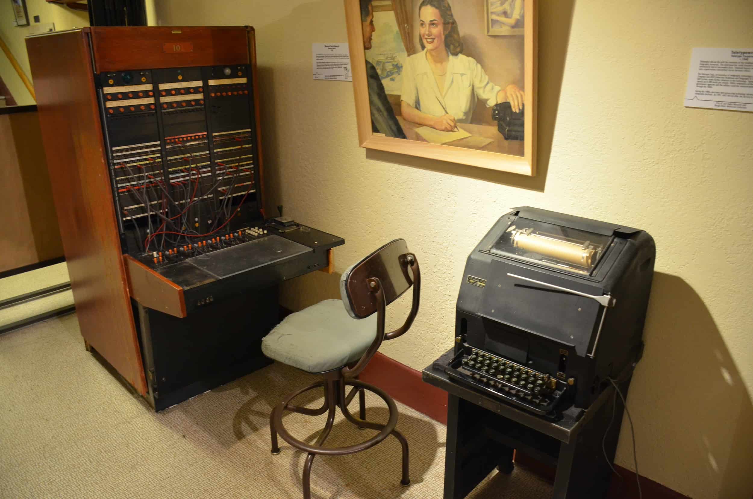 Switchboard and teletypewriter at the City of Las Vegas Museum