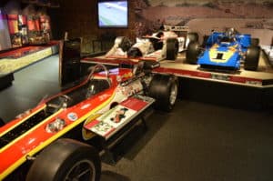 Indy 500 cars driven by the Unsers at the Unser Racing Museum in Albuquerque, New Mexico