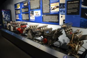 Engines at the Unser Racing Museum in Albuquerque, New Mexico