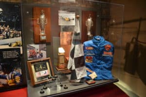 Memorabilia from Al Unser Sr.'s four Indianapolis 500 wins at the Unser Racing Museum in Albuquerque, New Mexico