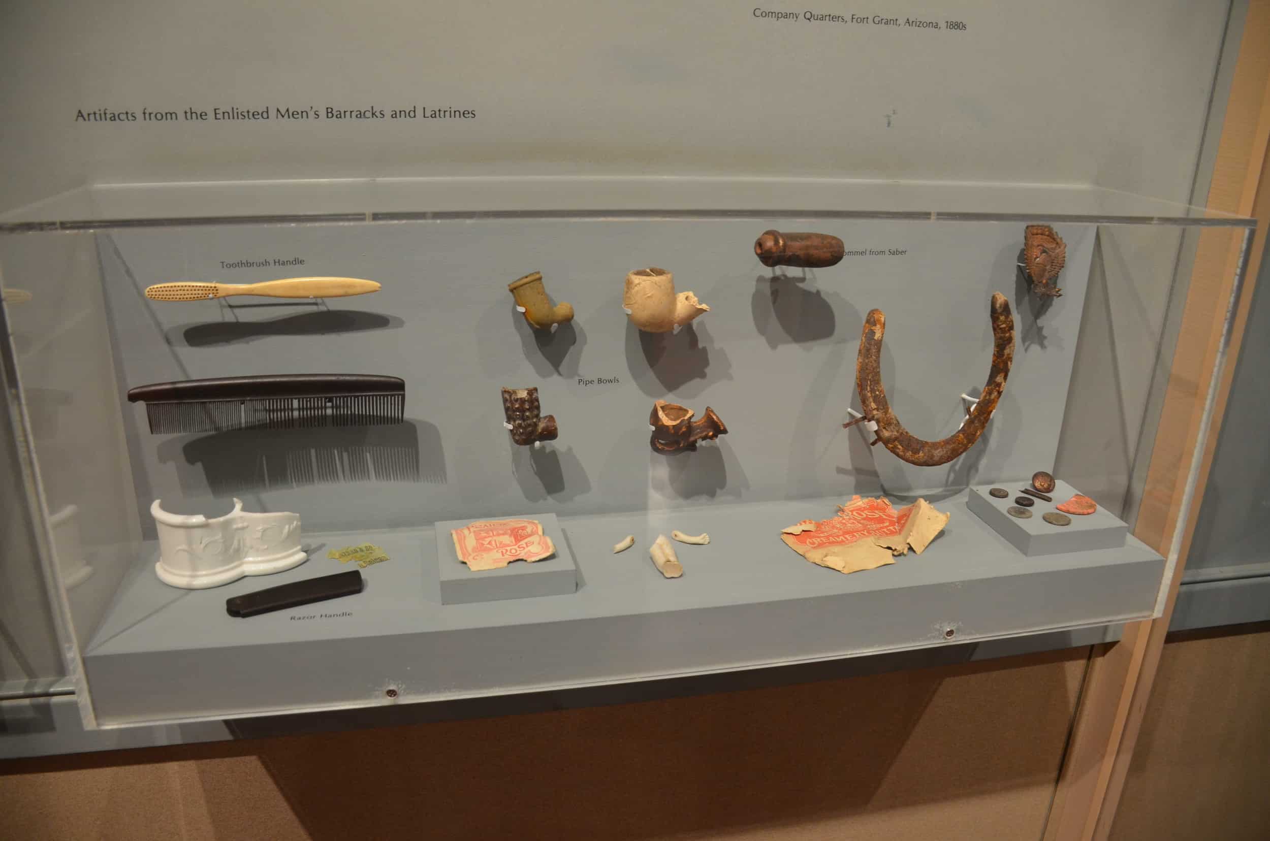 Artifacts from the Enlisted Men's Barracks and Latrines at Fort Selden Historic Site in New Mexico