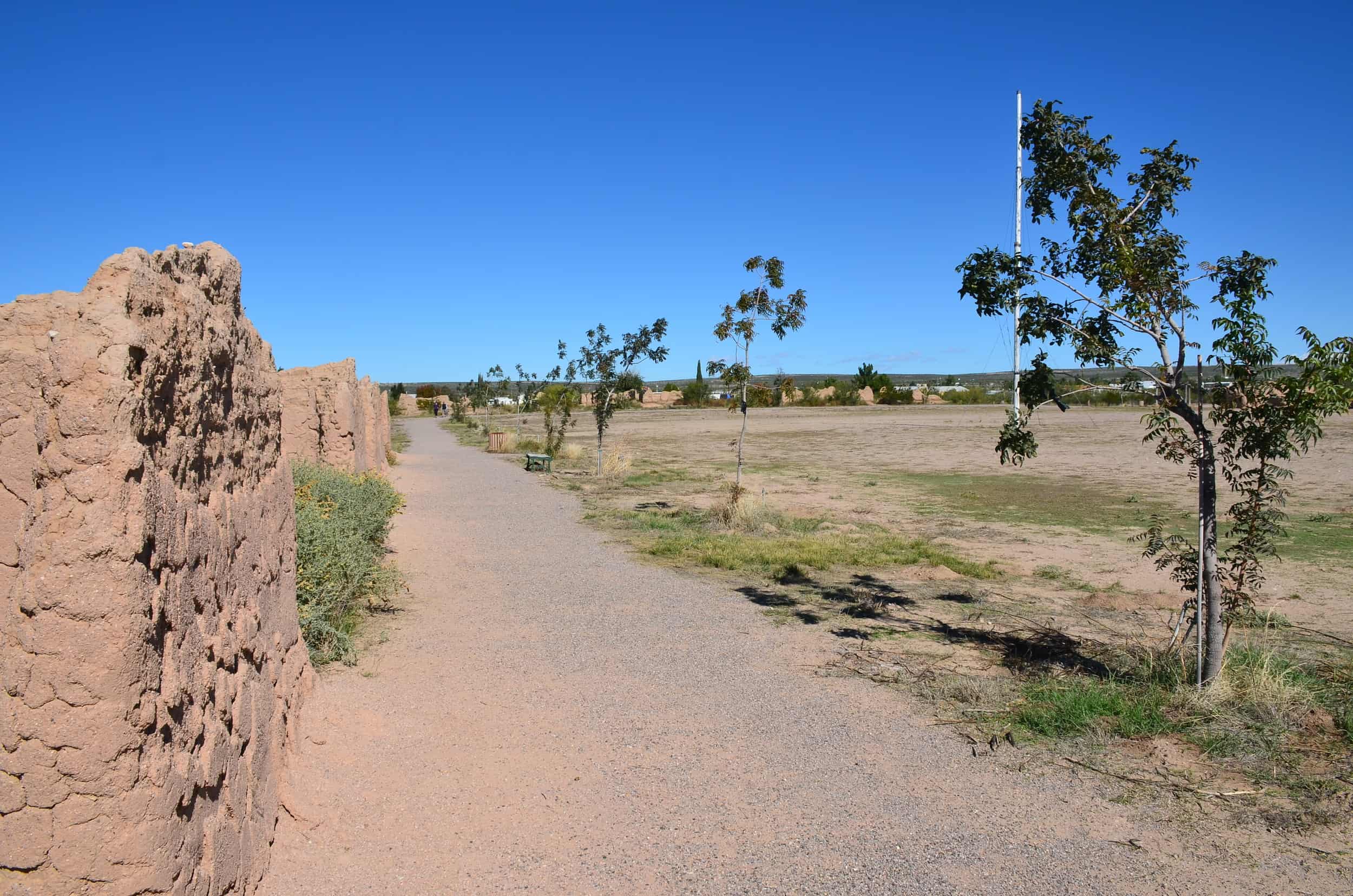 Trail through the ruins at Fort Selden Historic Site in New Mexico
