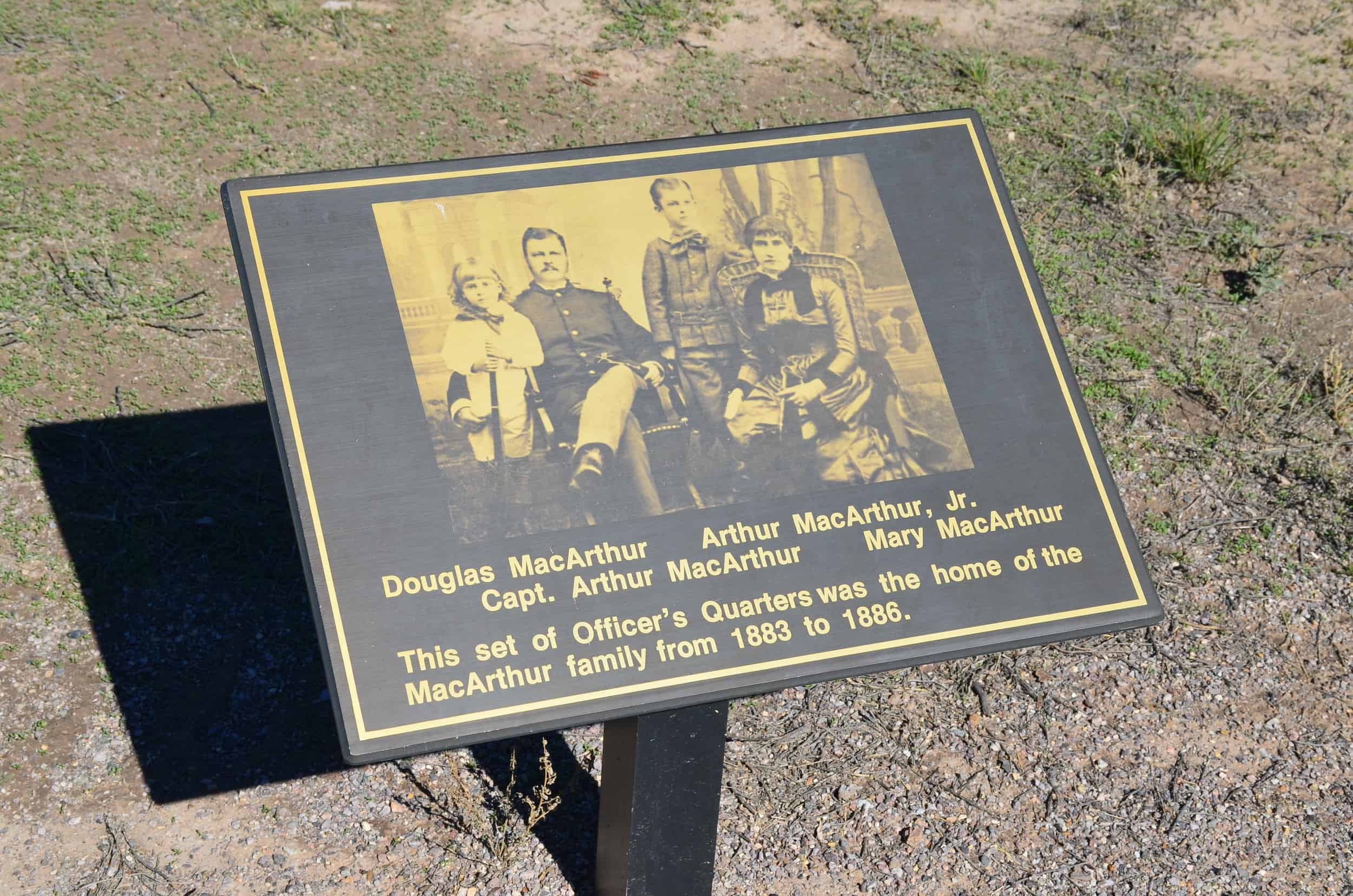 MacArthur family photo at Fort Selden Historic Site in New Mexico