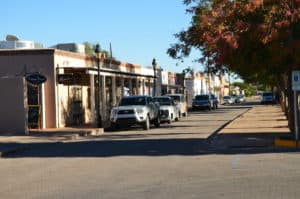 Street along the plaza in Mesilla, New Mexico