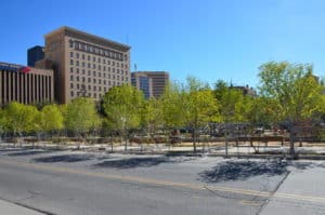 San Jacinto Plaza in downtown El Paso, Texas