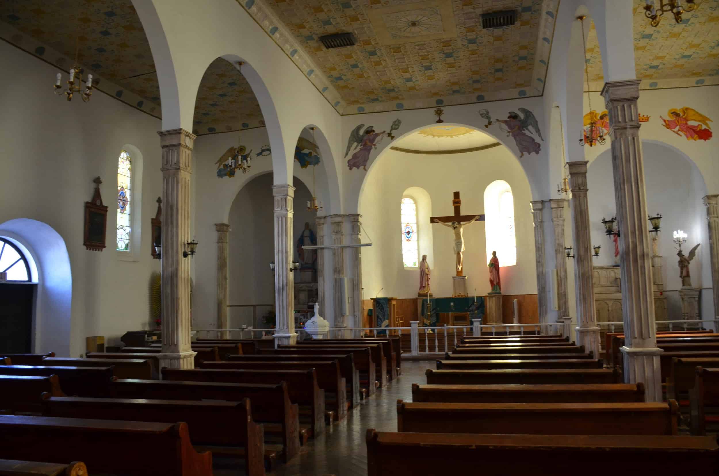 Interior of the Presidio Chapel in San Elizario, Texas