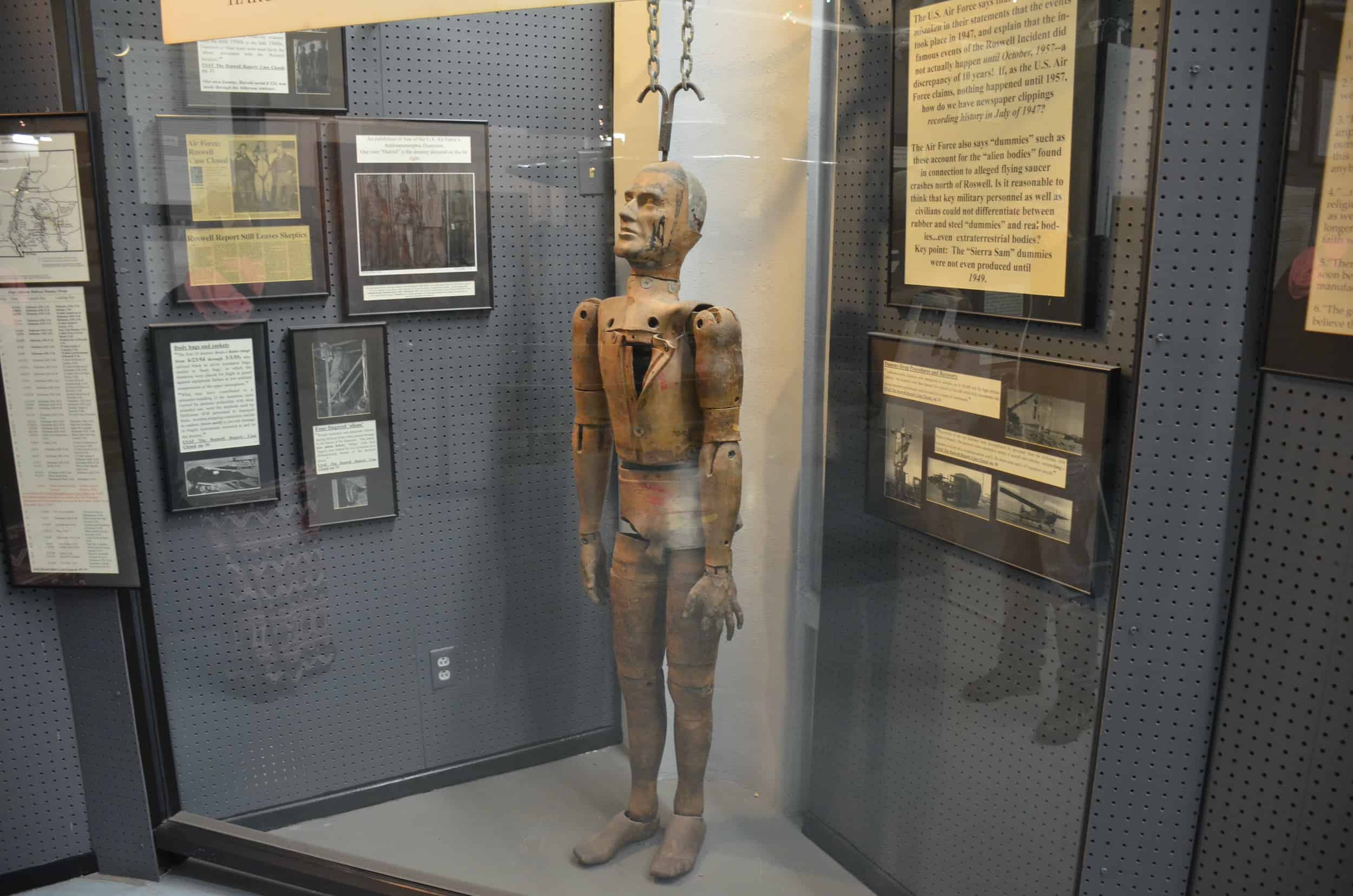 Test dummy at the International UFO Museum and Research Center in Roswell, New Mexico