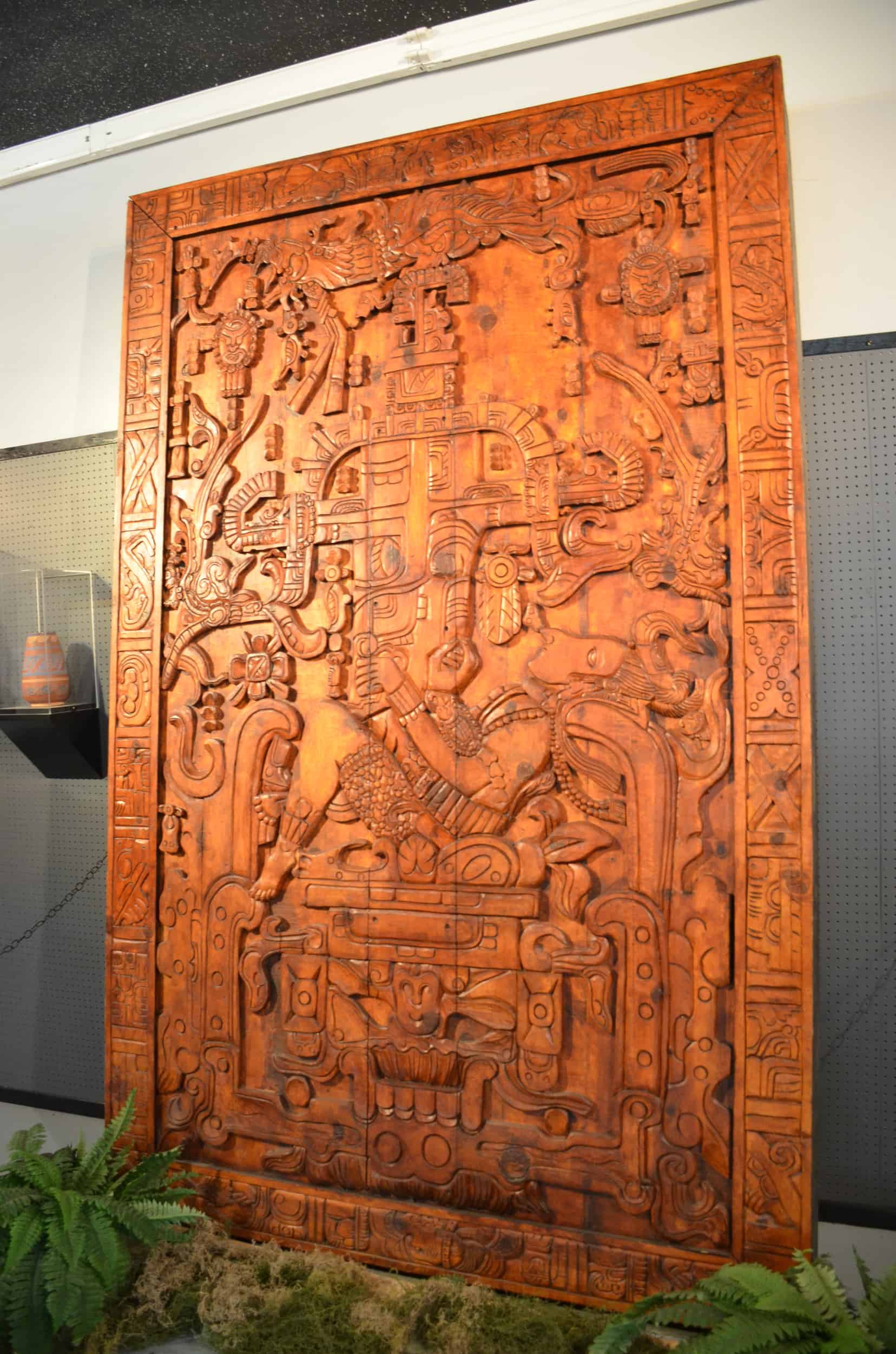 Replica of the Palenque Astronaut sarcophagus lid at the International UFO Museum and Research Center in Roswell, New Mexico