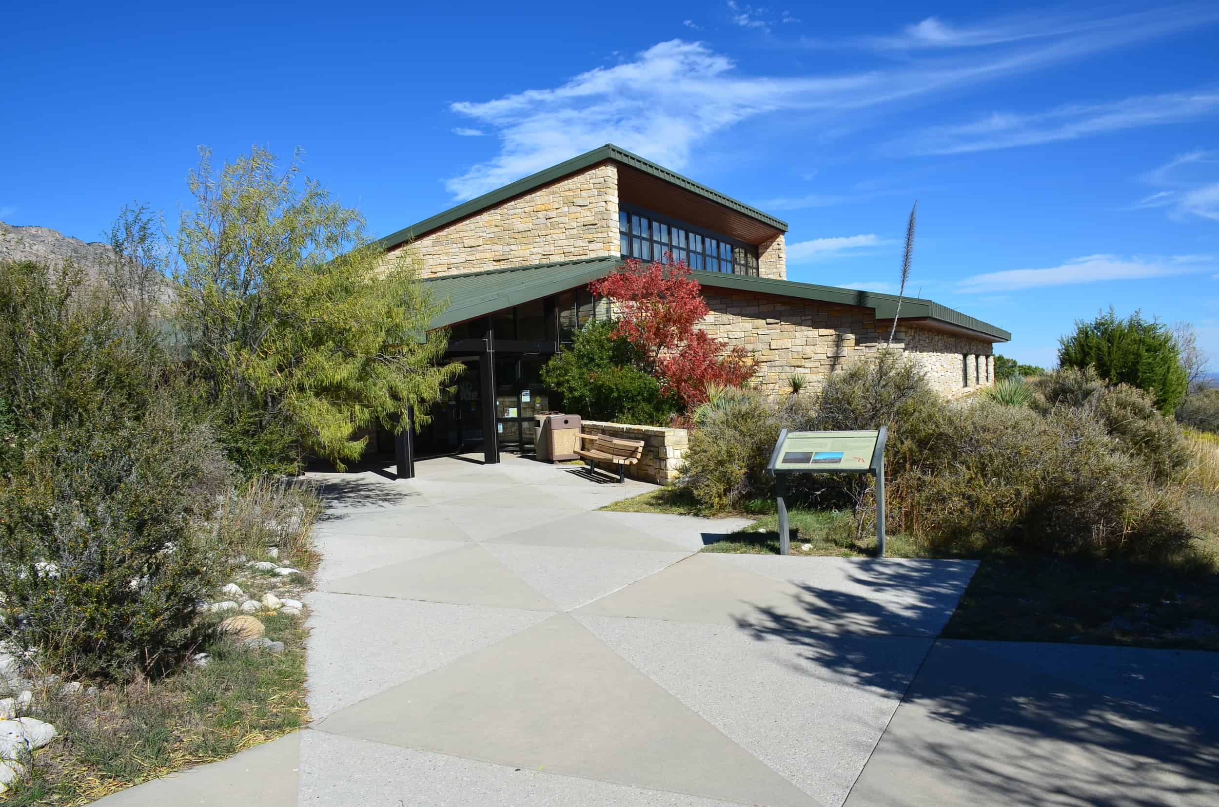 Pine Springs Visitor Center at Guadalupe Mountains National Park in Texas