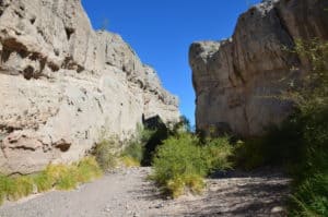 Entering Tuff Canyon on the Tuff Canyon Trail at Big Bend National Park in Texas