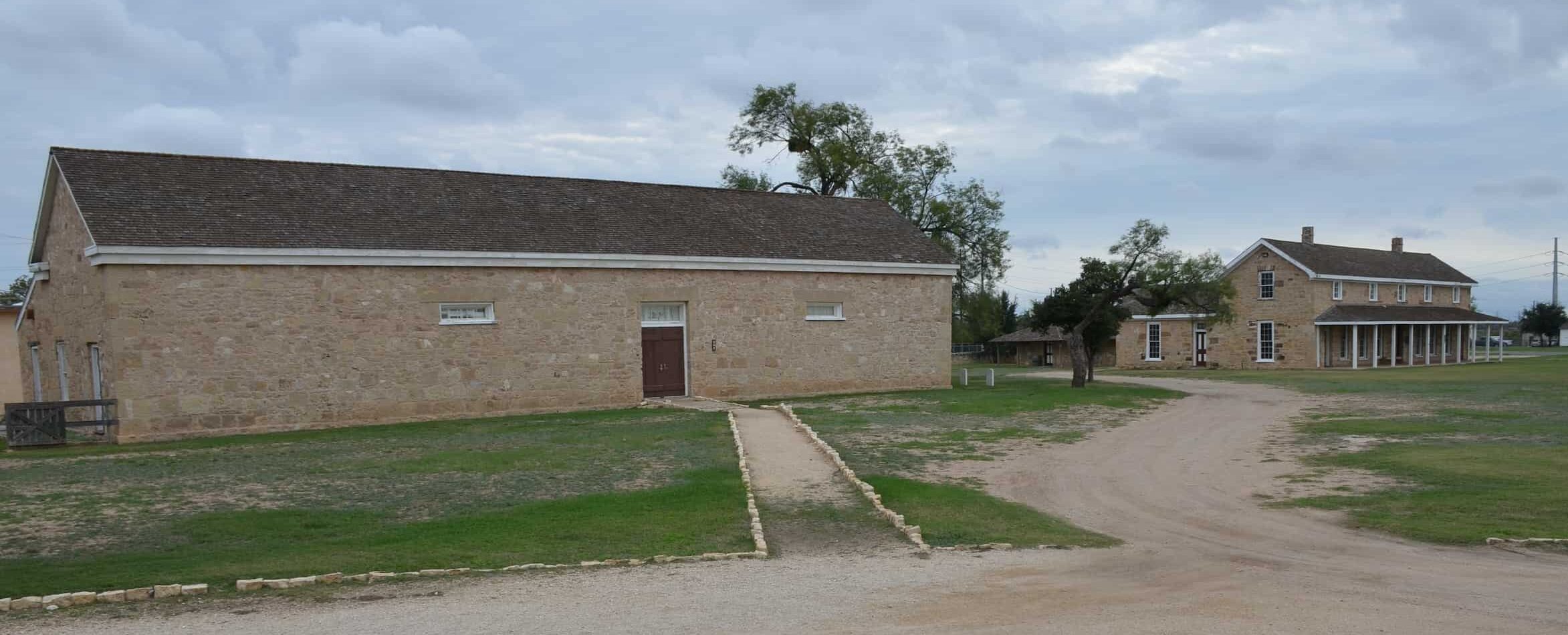 Quartermaster's Storehouse (left) and Headquarters (right)