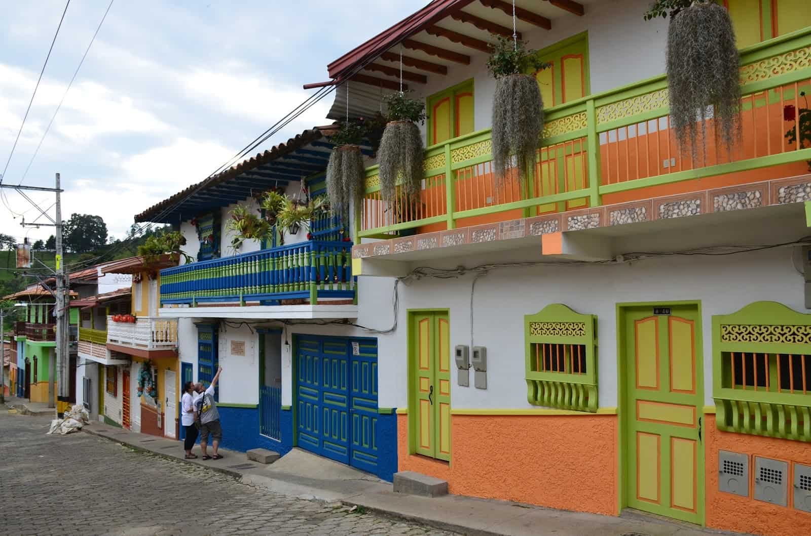 Colorful homes in Jericó, Antioquia, Colombia
