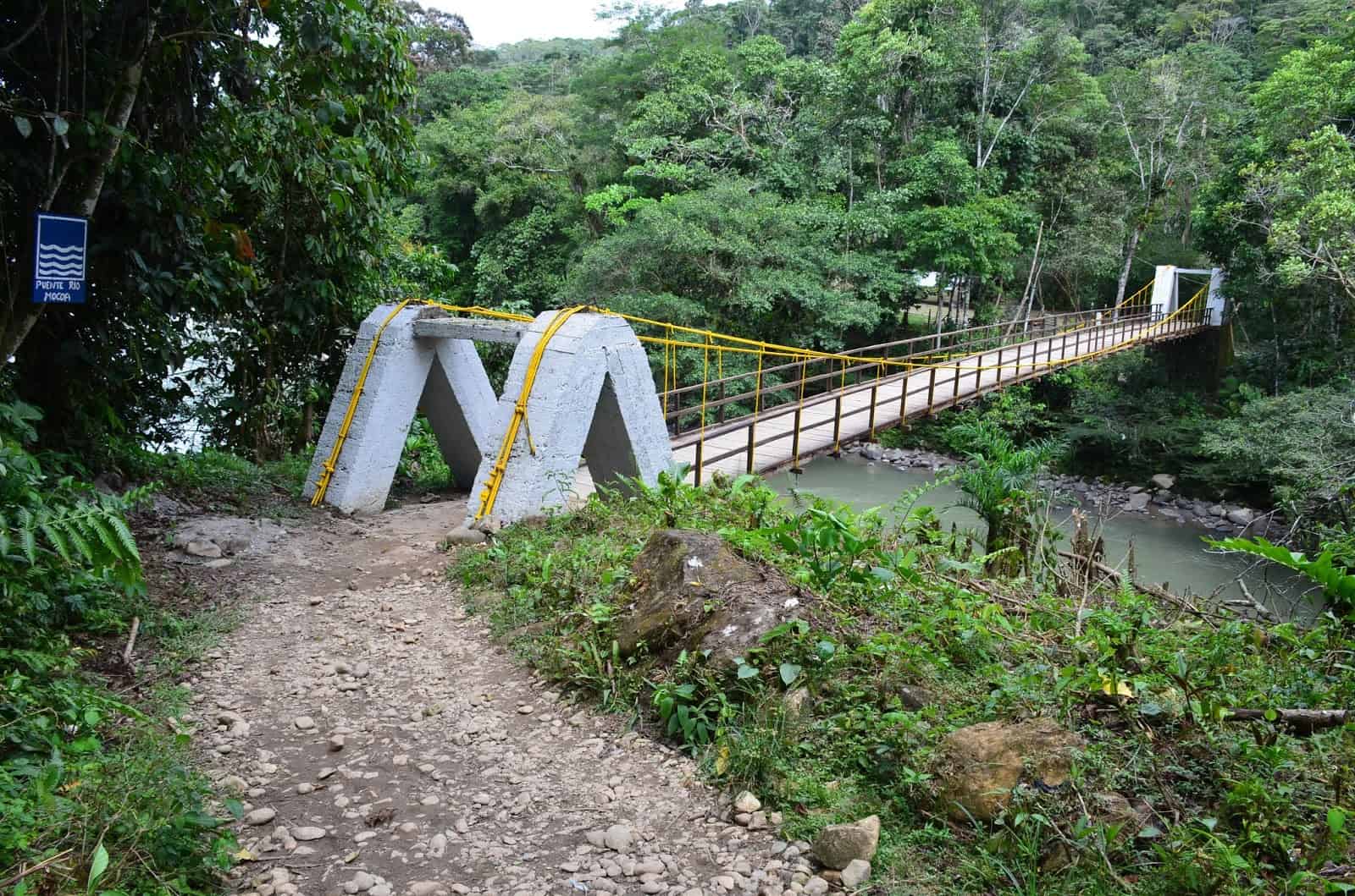 Bridge to enter Fin del Mundo in Mocoa, Putumayo, Colombia