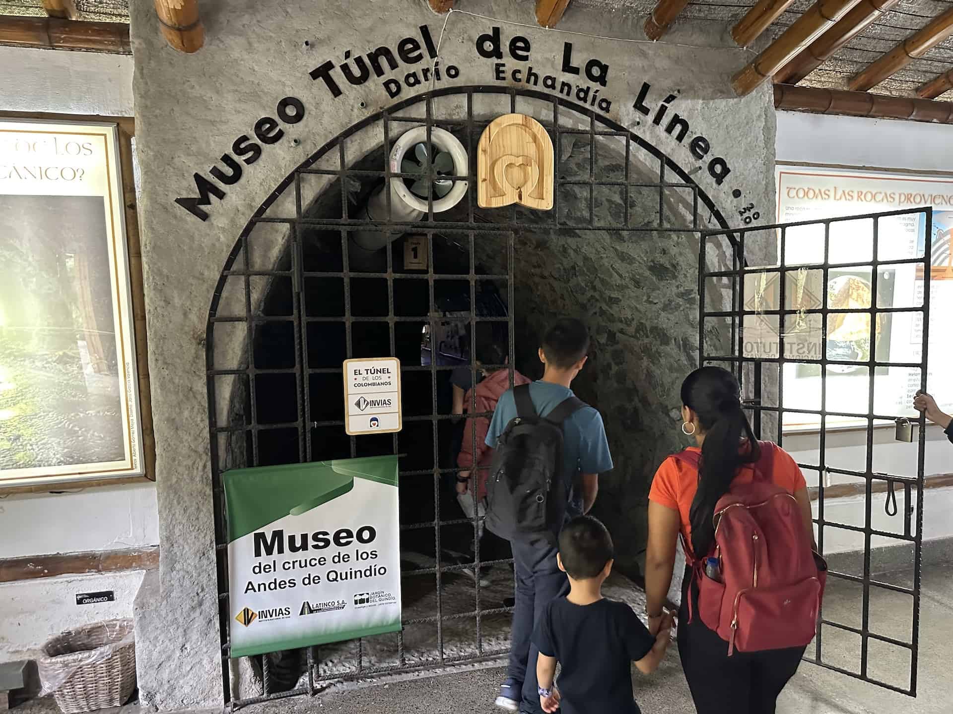 Entrance to the Tunnel Museum at the Quindío Botanical Garden in Calarcá, Colombia