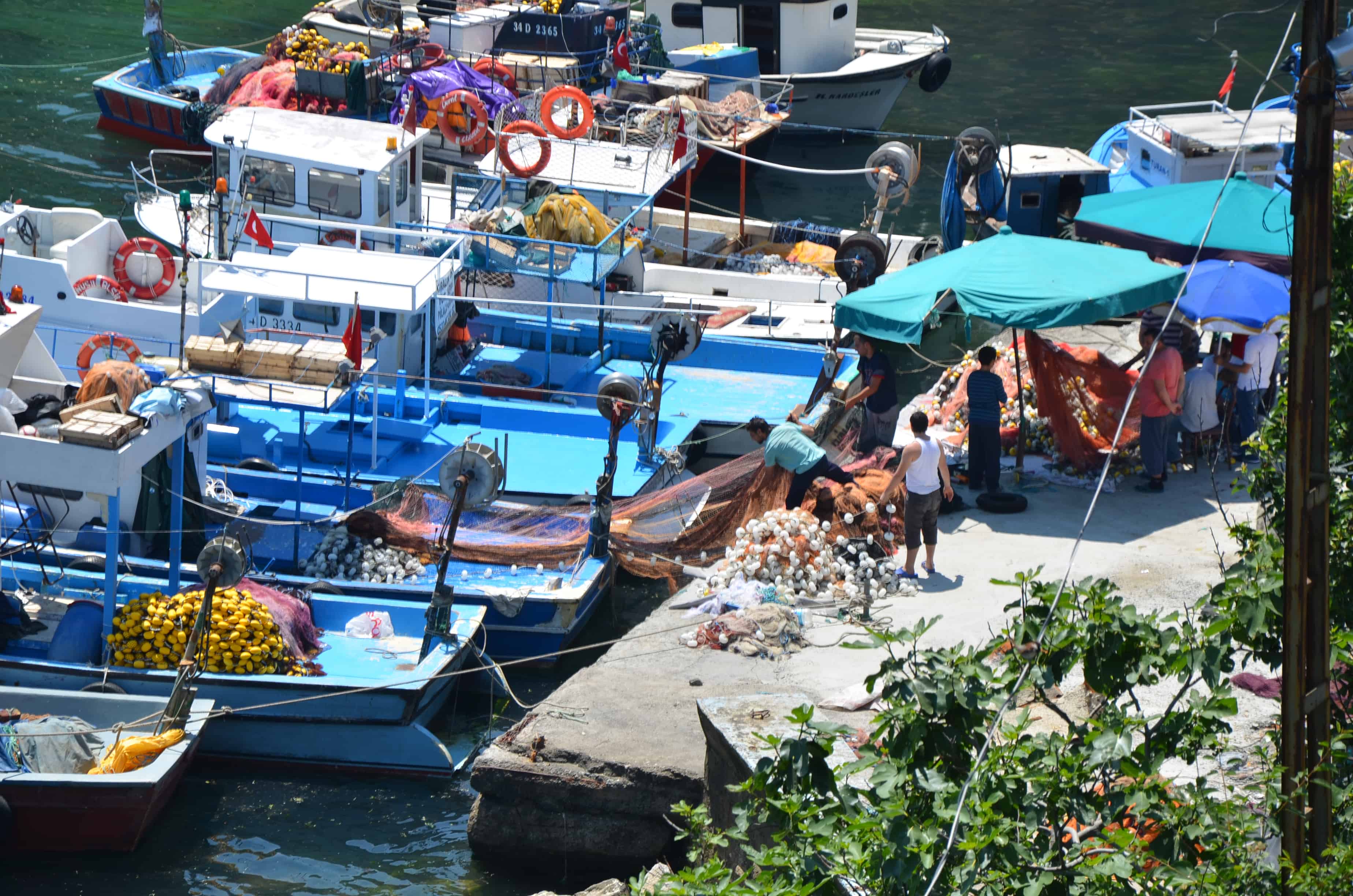 Fishing boats in Garipçe, Sarıyer, İstanbul