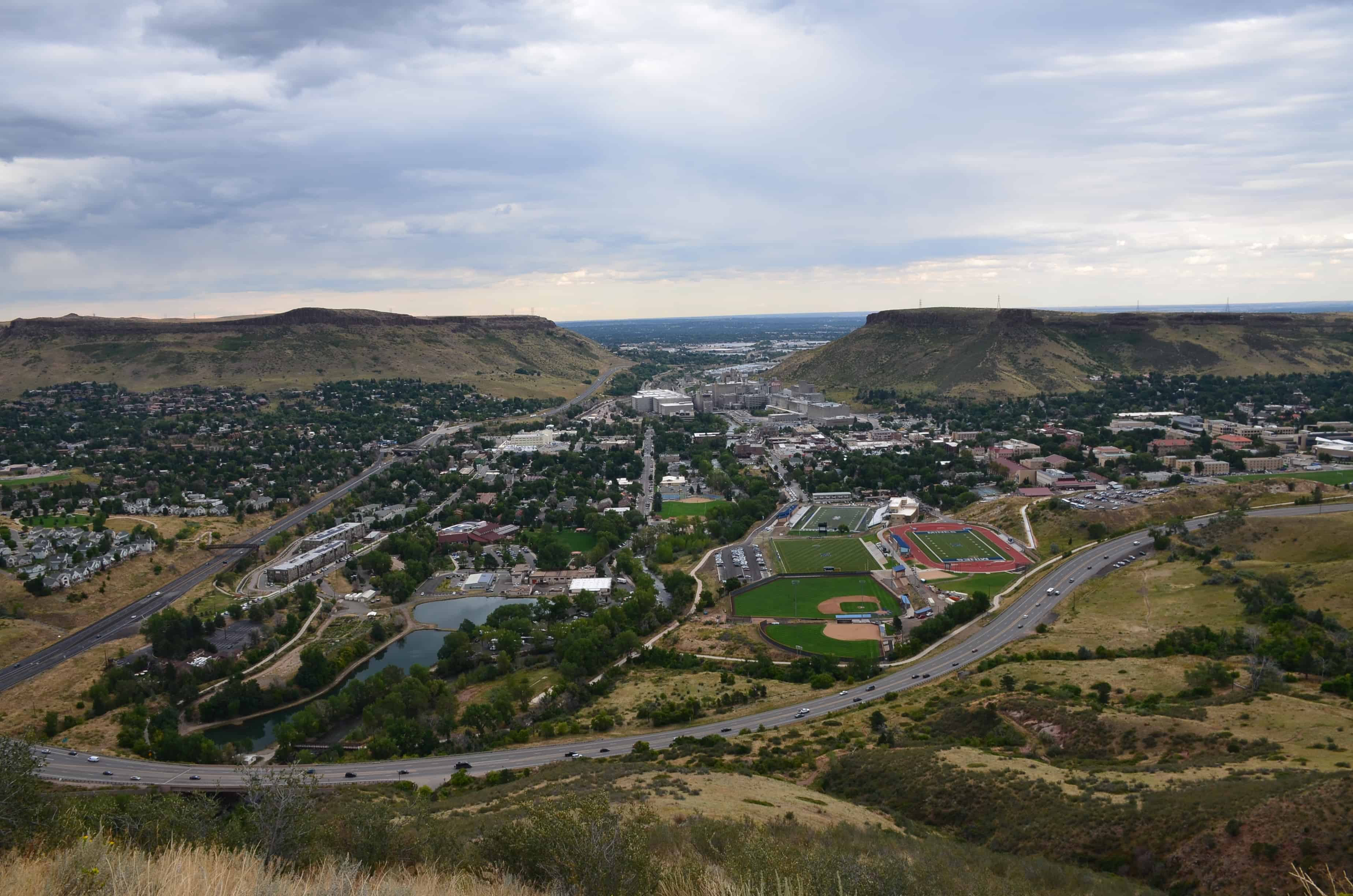 View of Golden, Colorado, from Lookout Mountain
