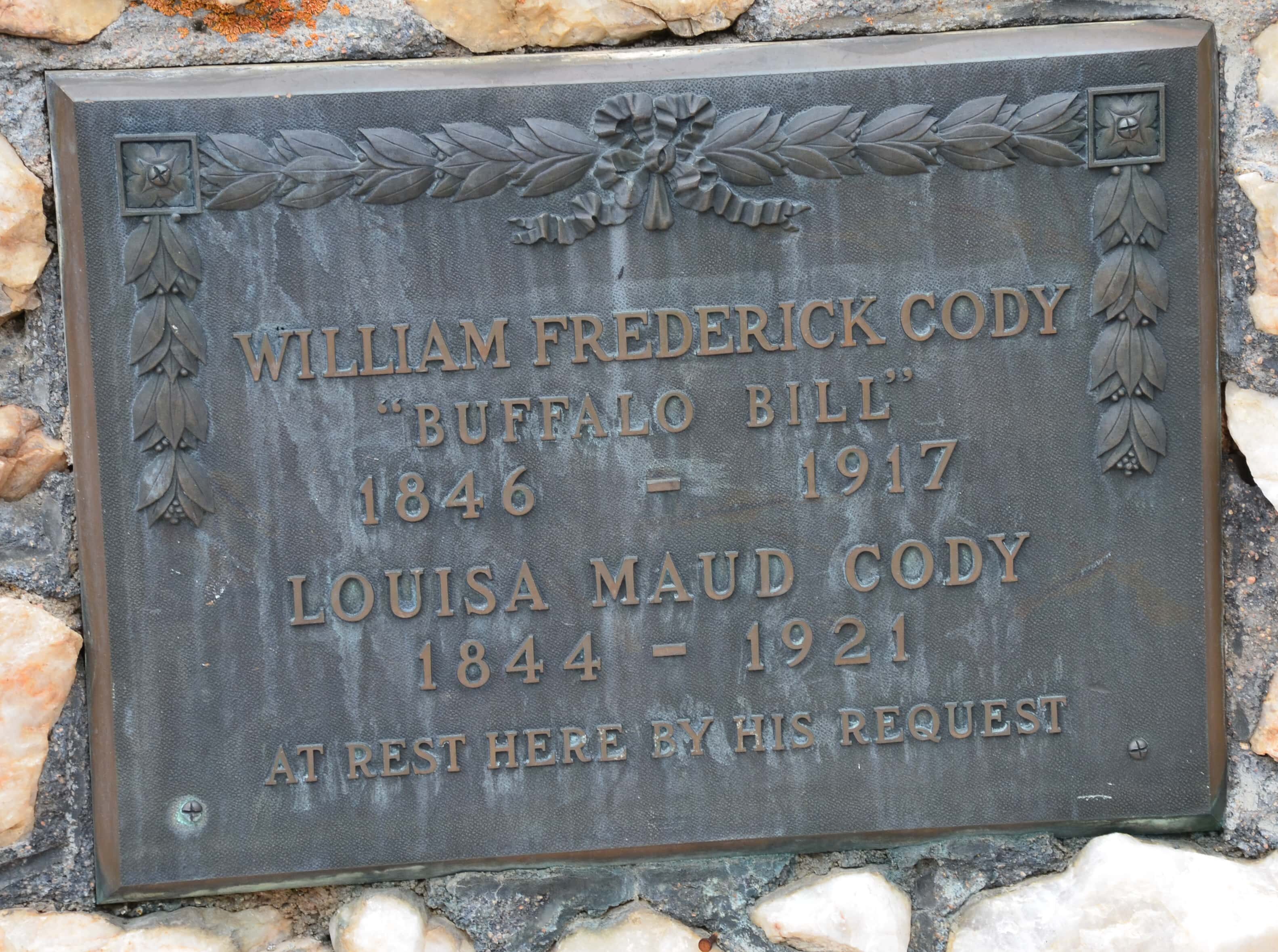 "At rest by his request" at the grave of Buffalo Bill Cody on Lookout Mountain