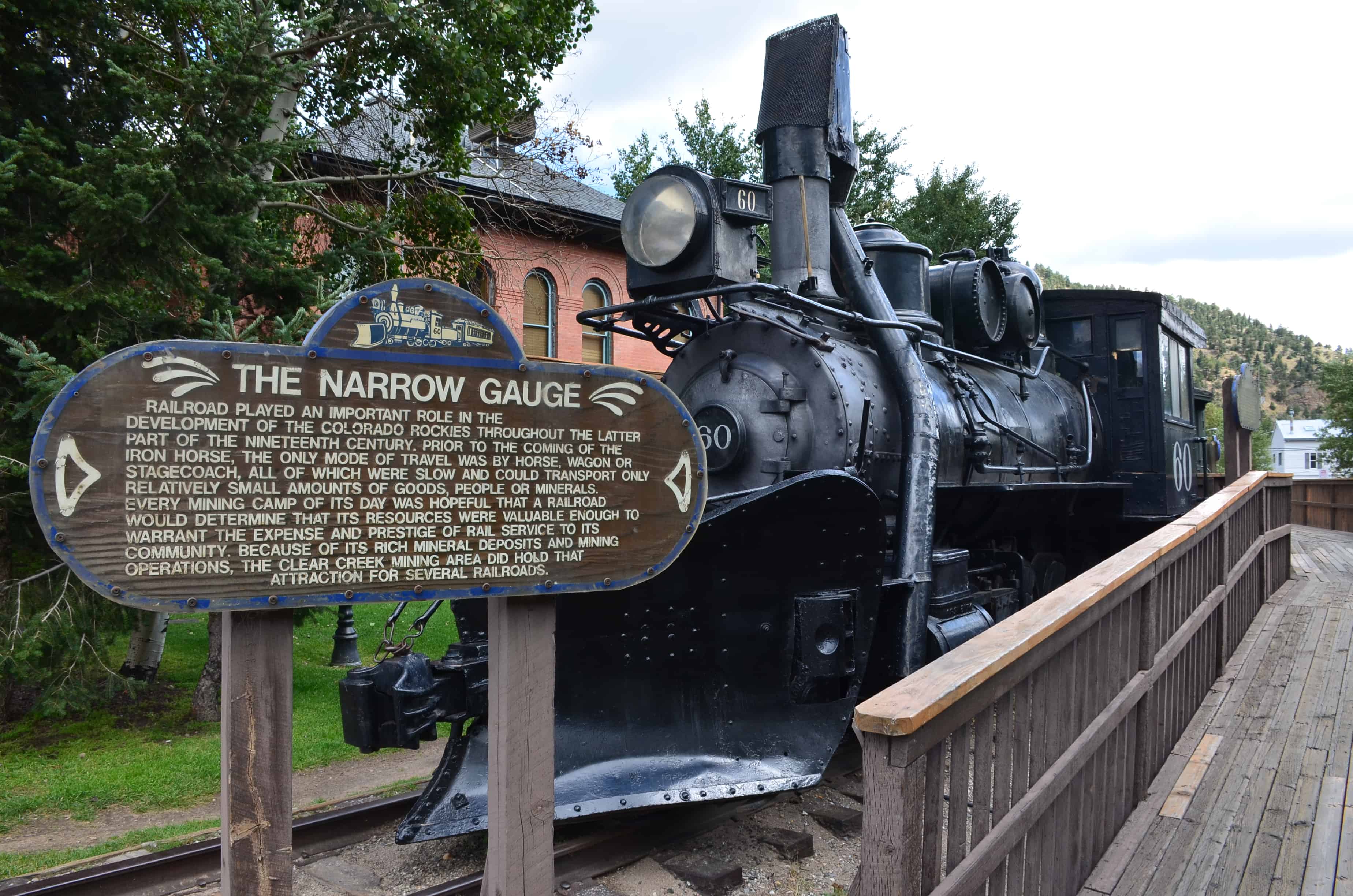 Engine No. 60 of the Narrow Gauge Railway in Idaho Springs, Colorado