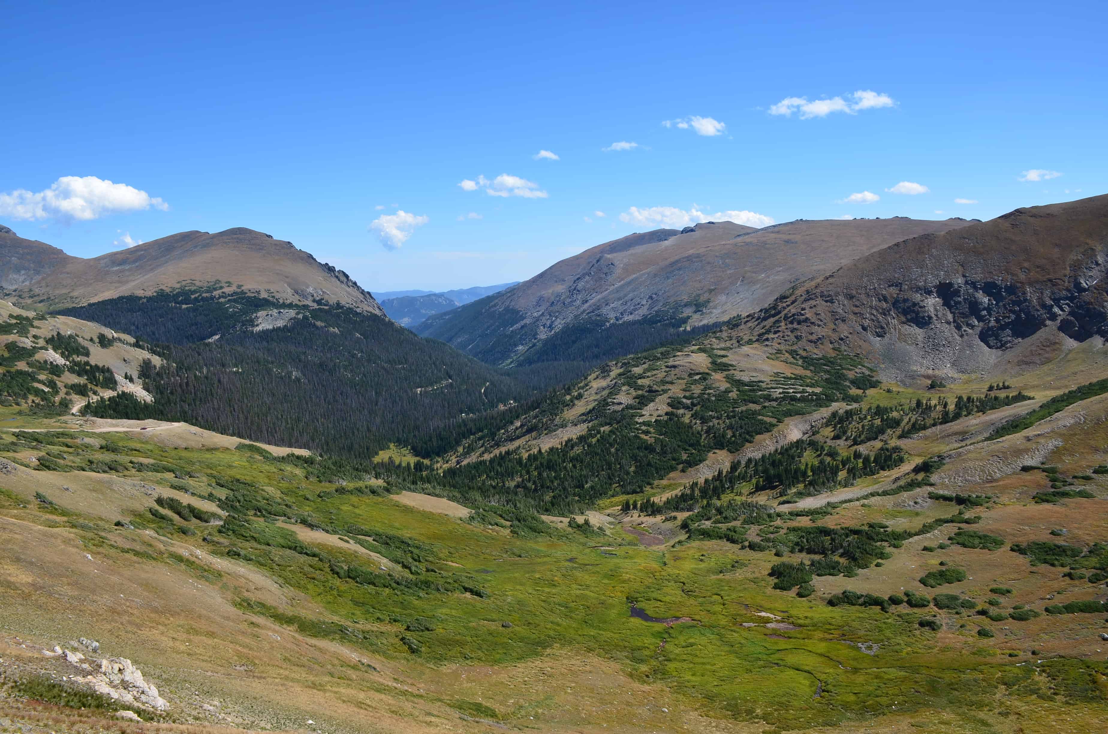 View from Alpine Visitor Center on Trail Ridge Road in Rocky Mountain National Park, Colorado