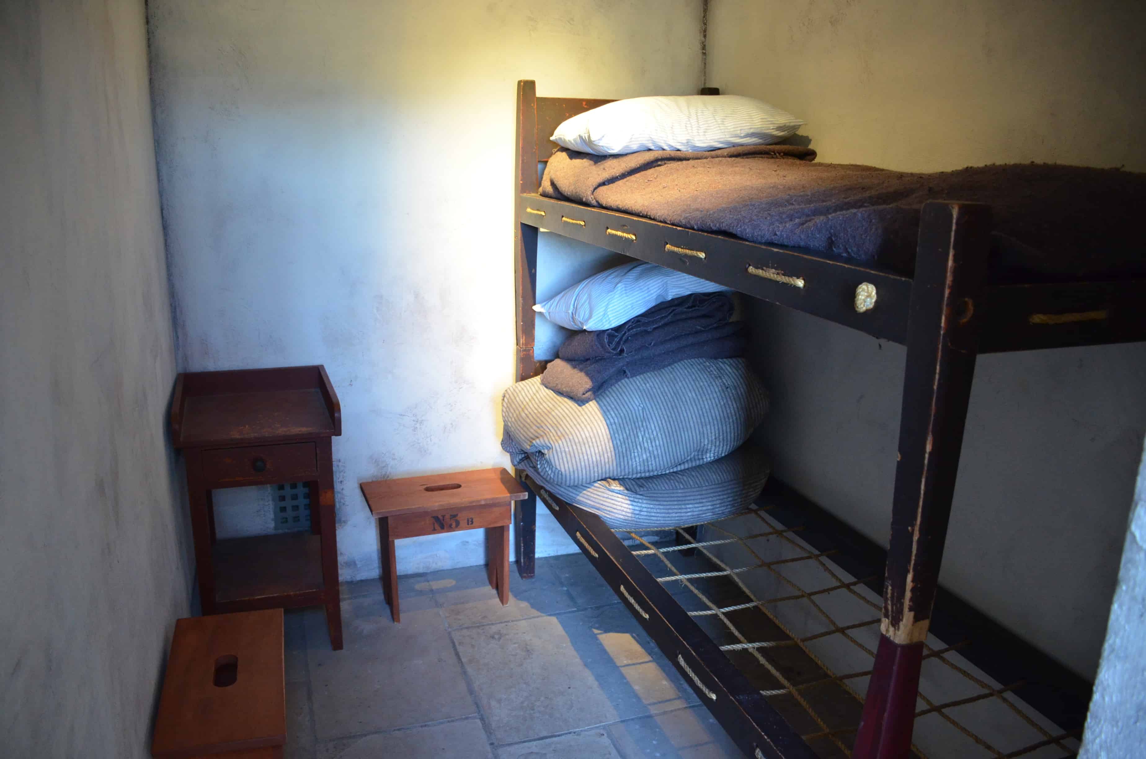 Prison cell at Wyoming Territorial Prison State Historic Site in Laramie
