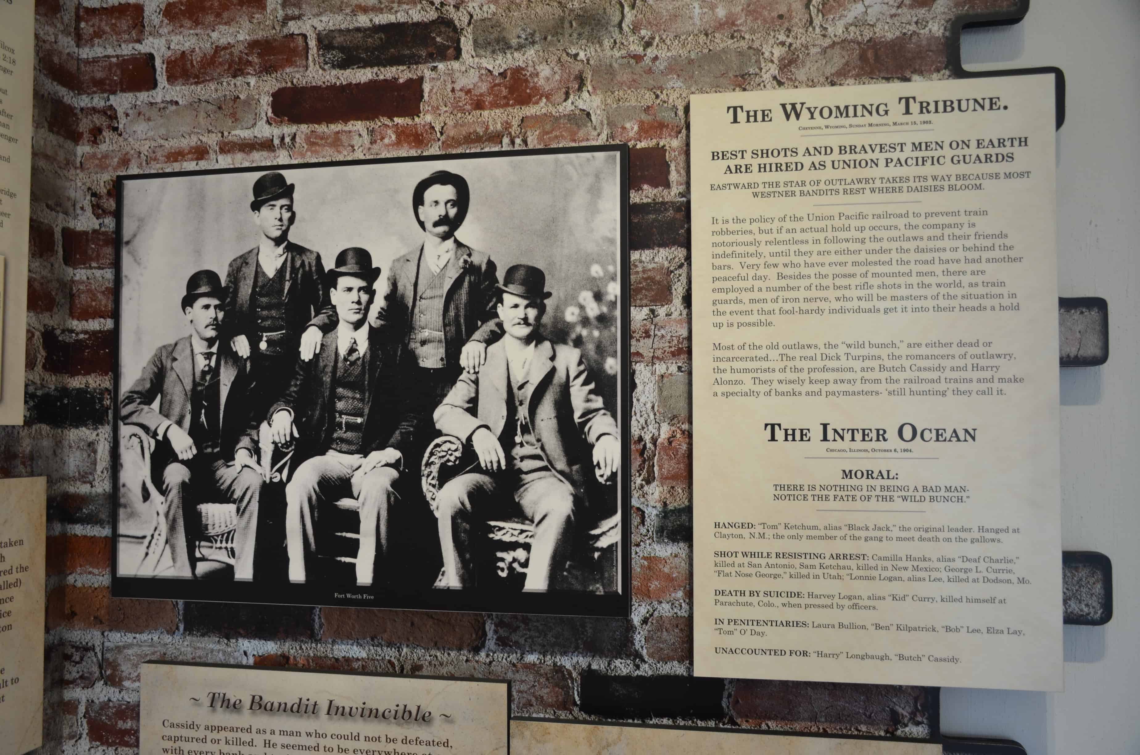 Butch Cassidy exhibit at Wyoming Territorial Prison State Historic Site in Laramie