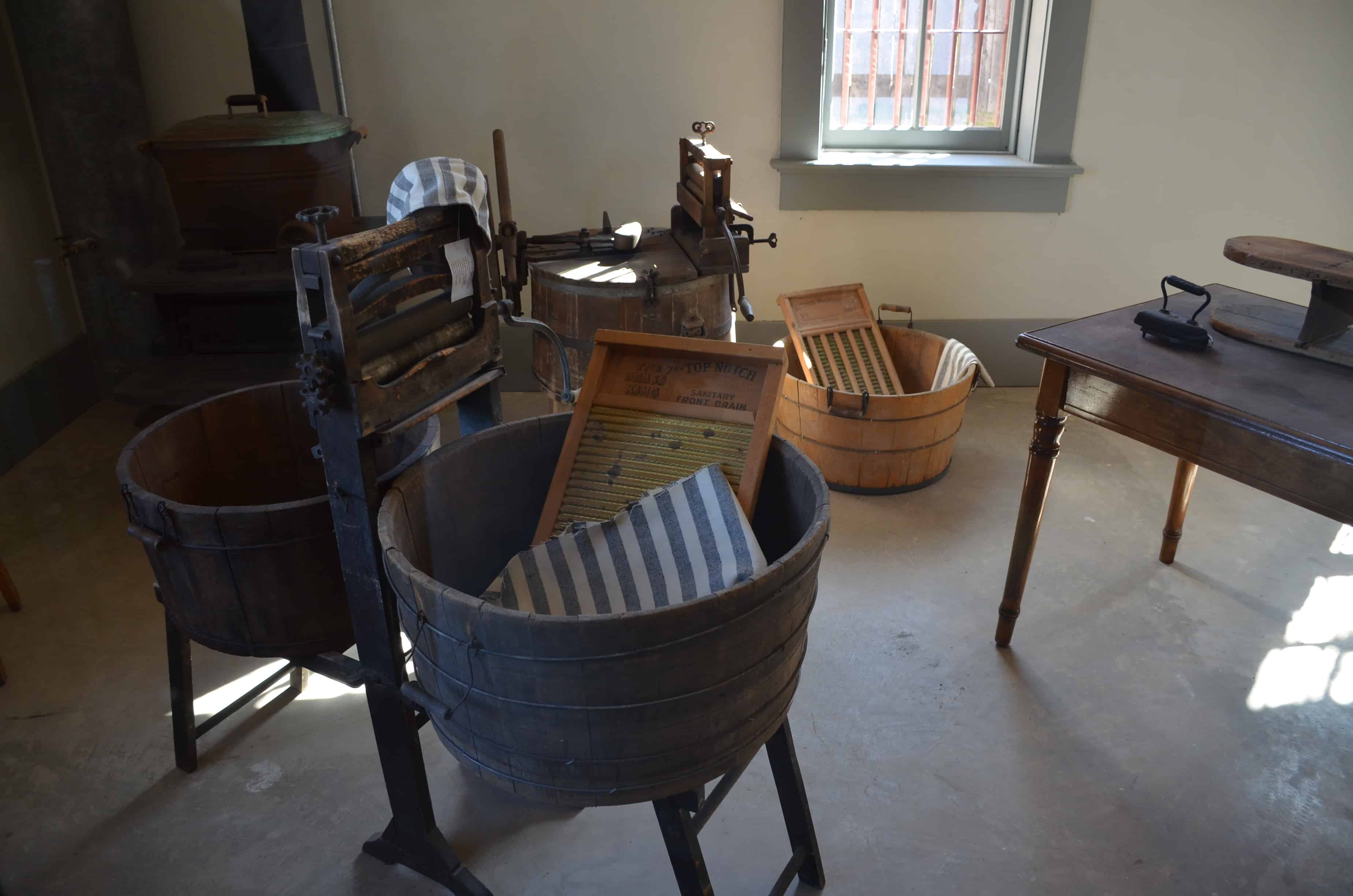 Laundry room at Wyoming Territorial Prison State Historic Site in Laramie