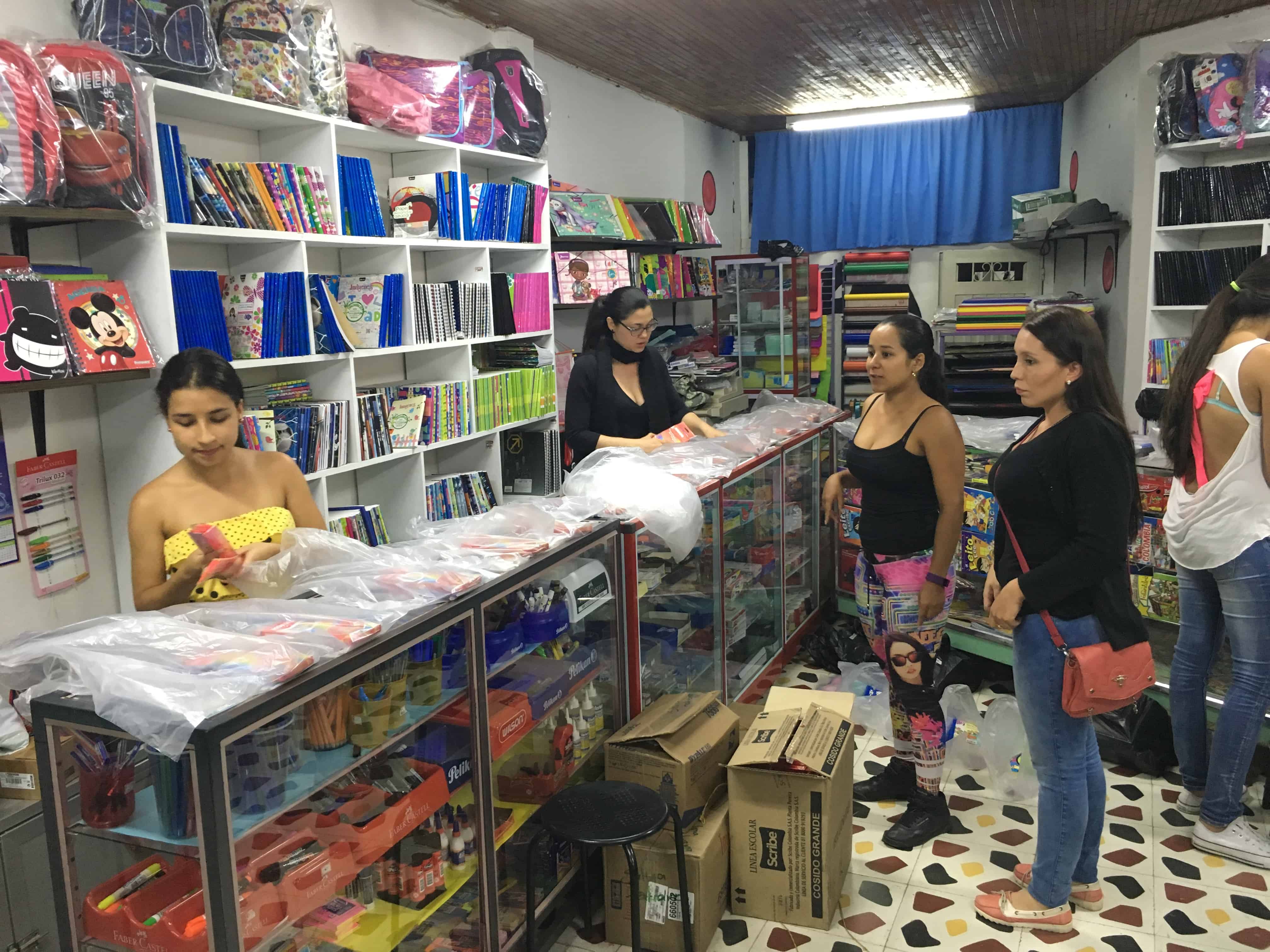 Putting together the packages in Belén de Umbría, Risaralda, Colombia