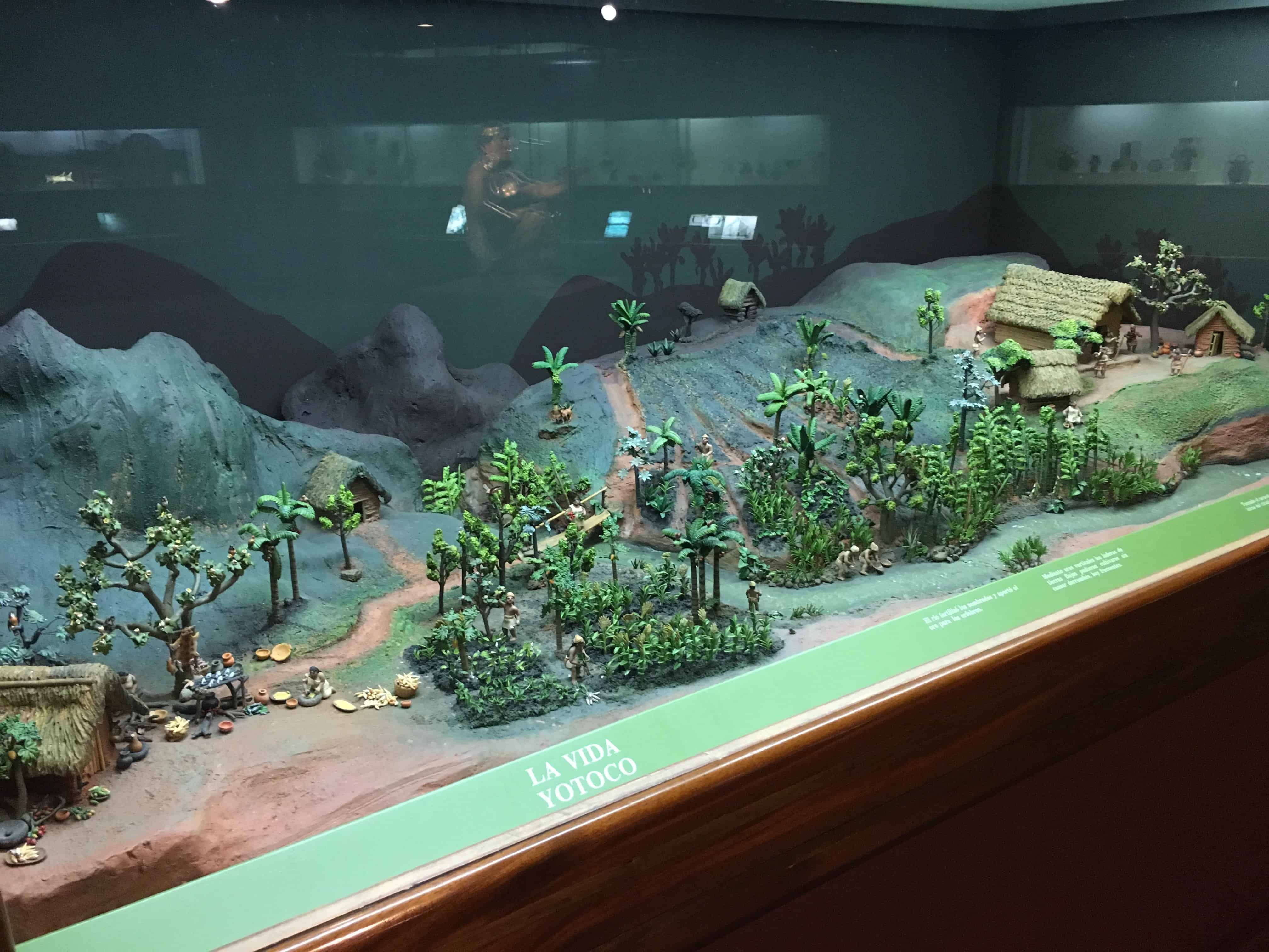 Model of an indigenous village at the Calima Gold Museum