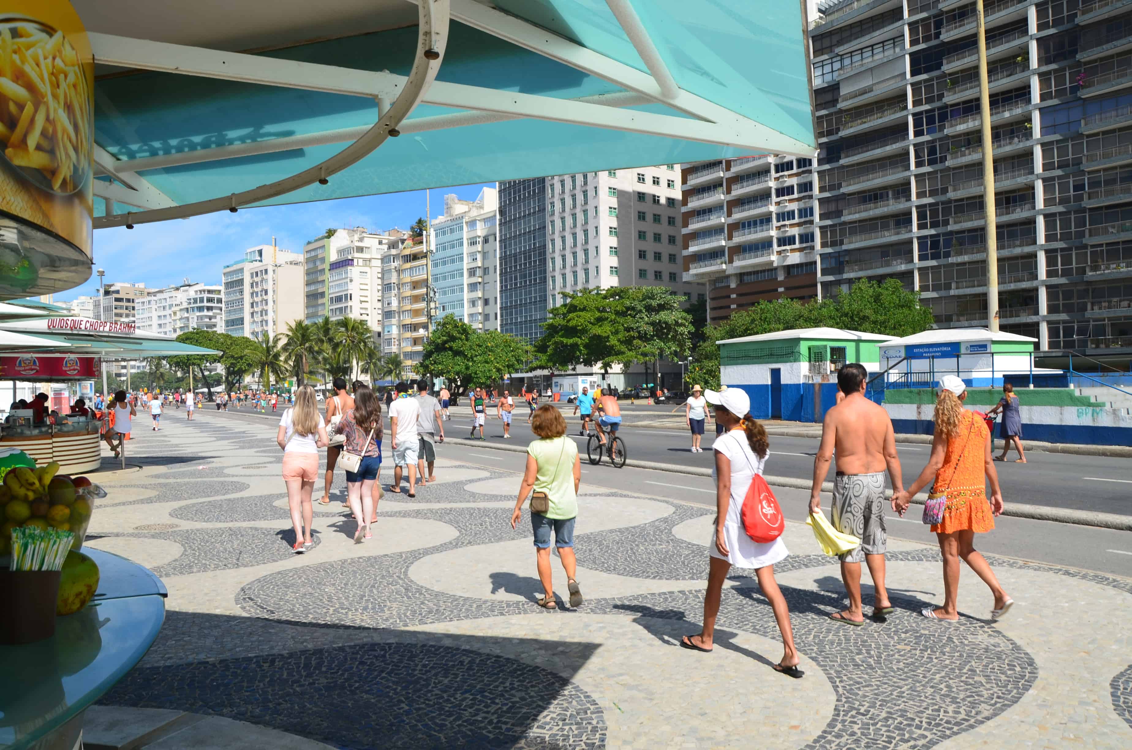 Promenade in Copacabana in Rio de Janeiro, Brazil