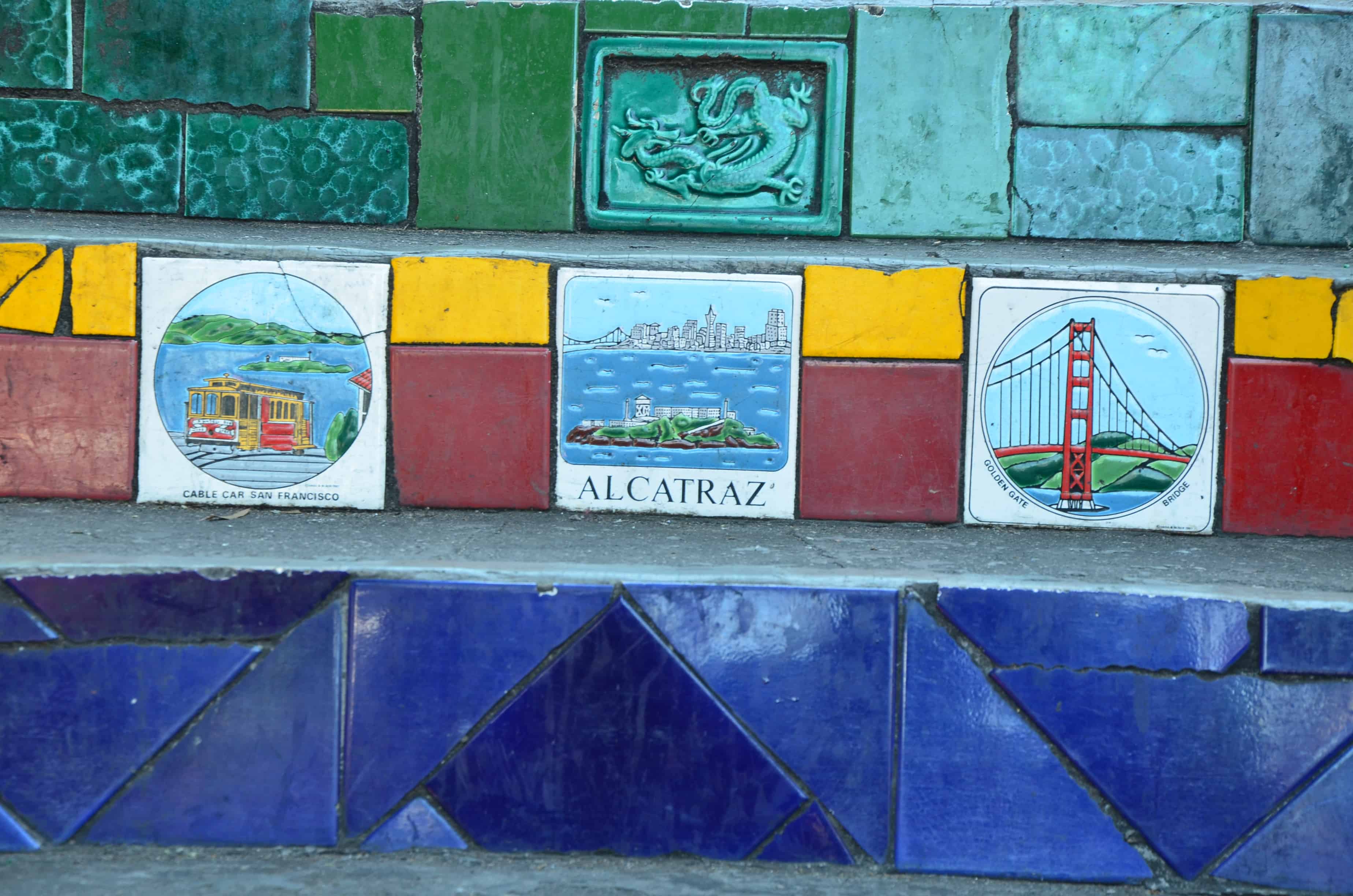 San Francisco tiles at Escadaria Selarón in Rio de Janeiro, Brazil