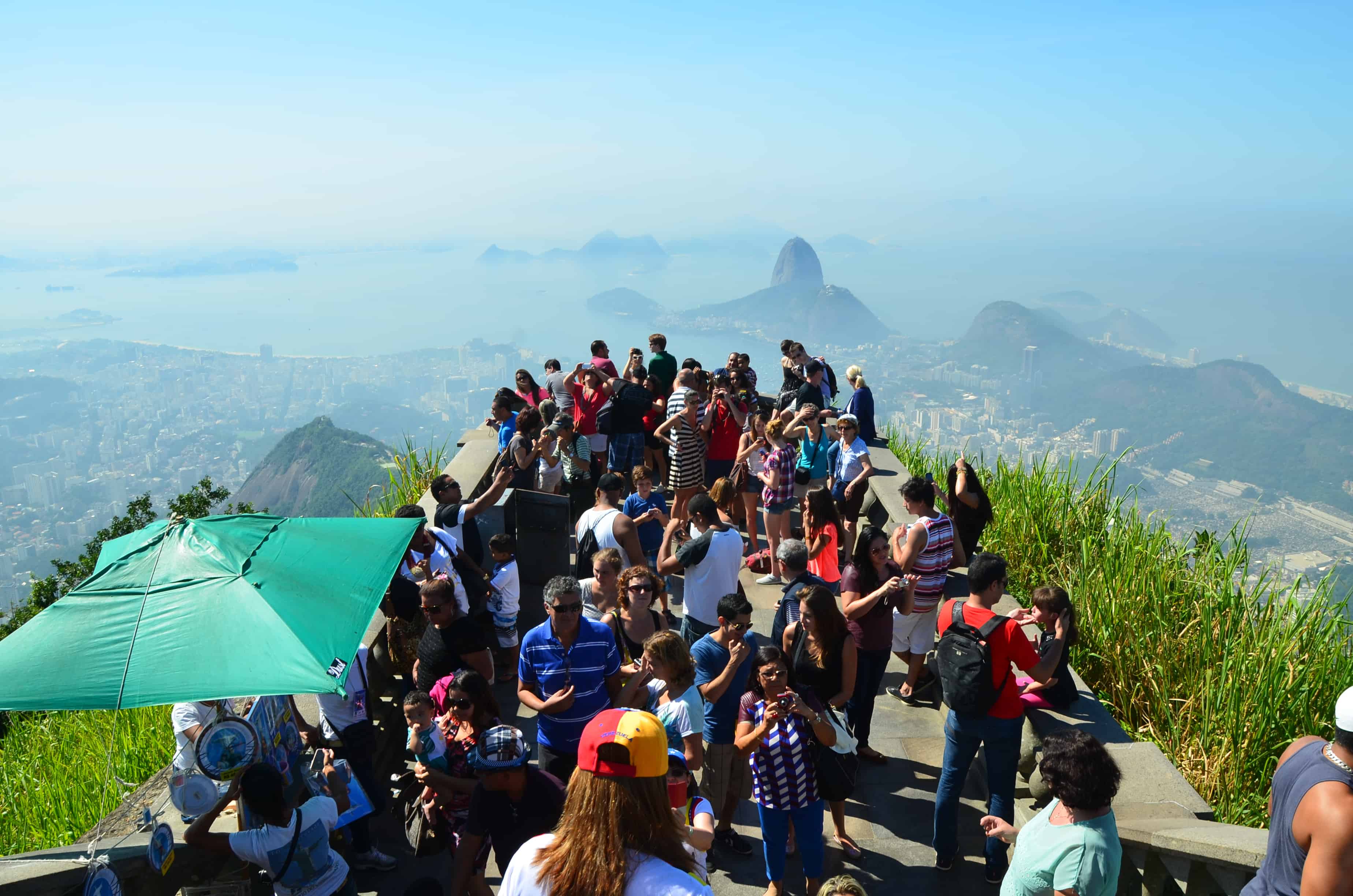 The crowd at Corcovado in Rio de Janeiro, Brazil