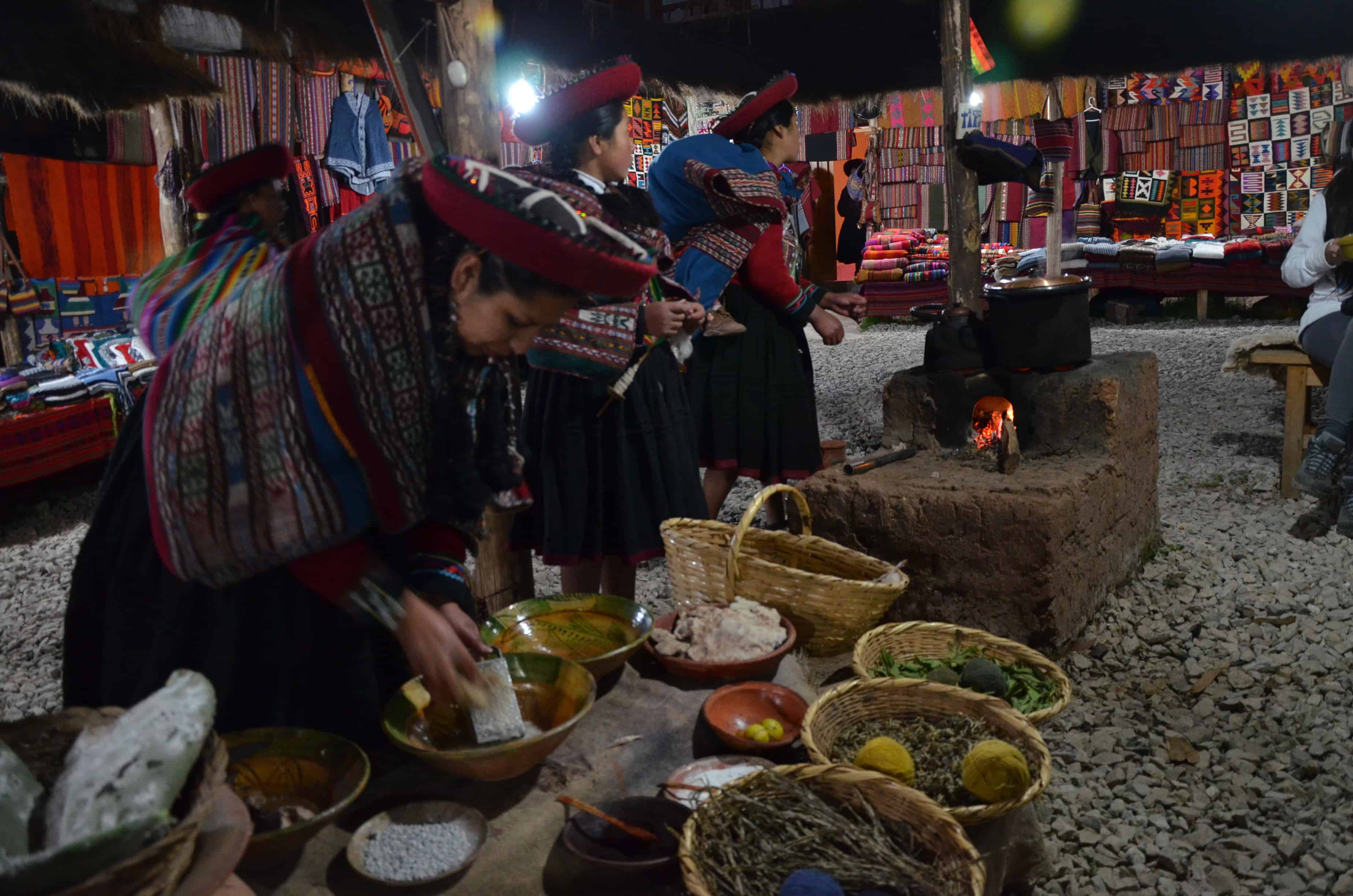 Craft market in Chinchero, Peru
