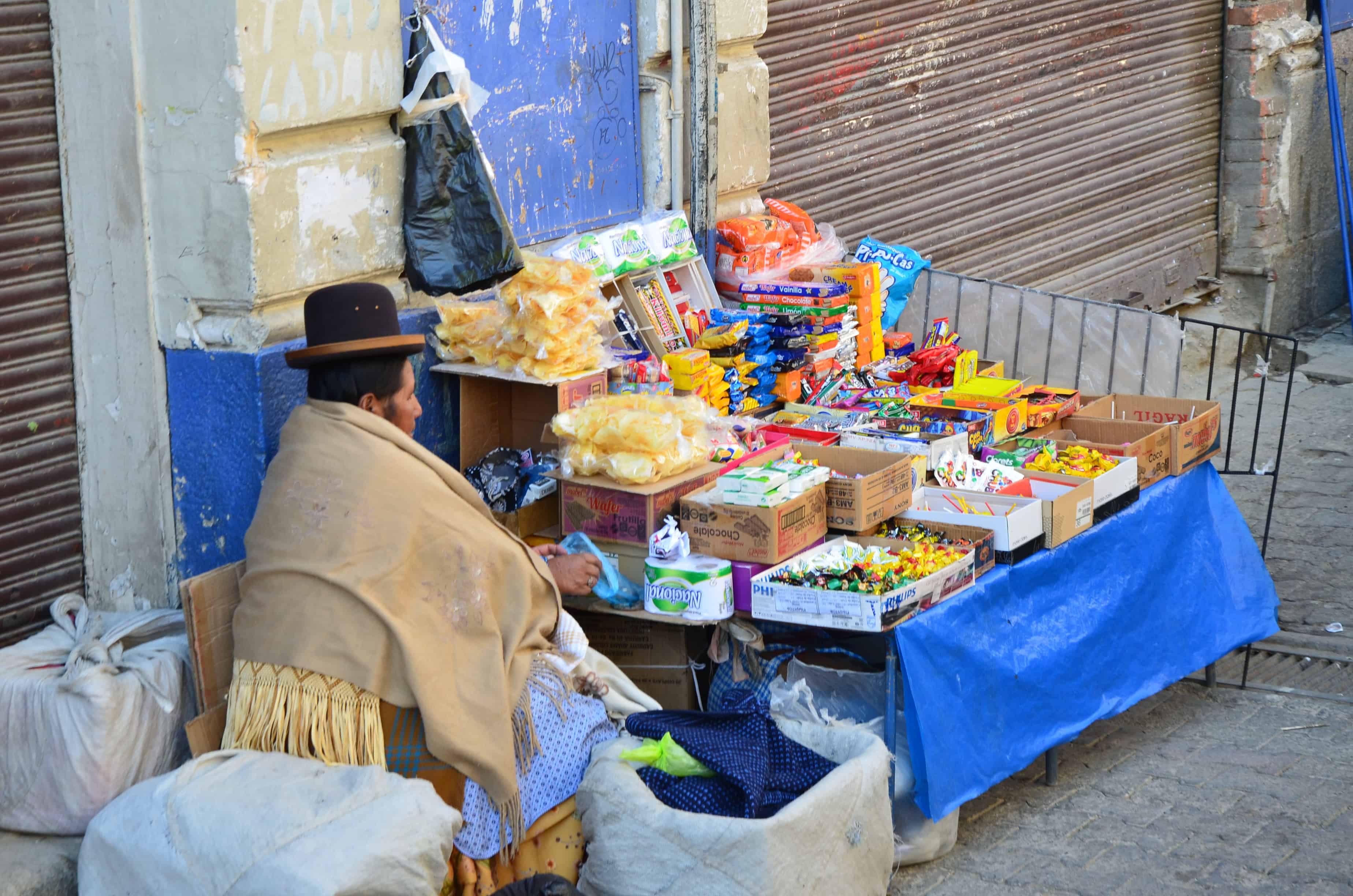 Calle Comercio in La Paz, Bolivia