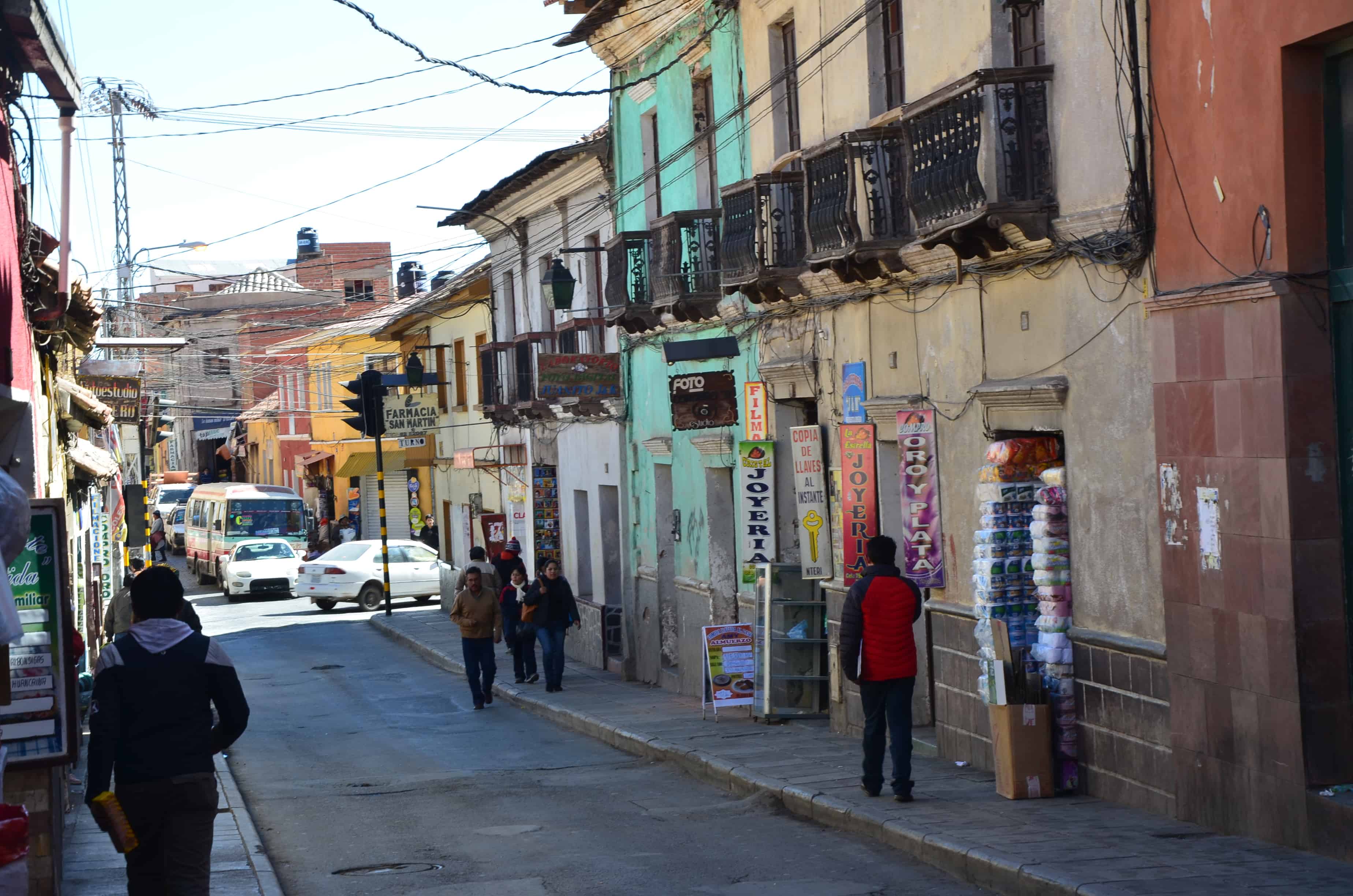 A street in Potosí, Bolivia