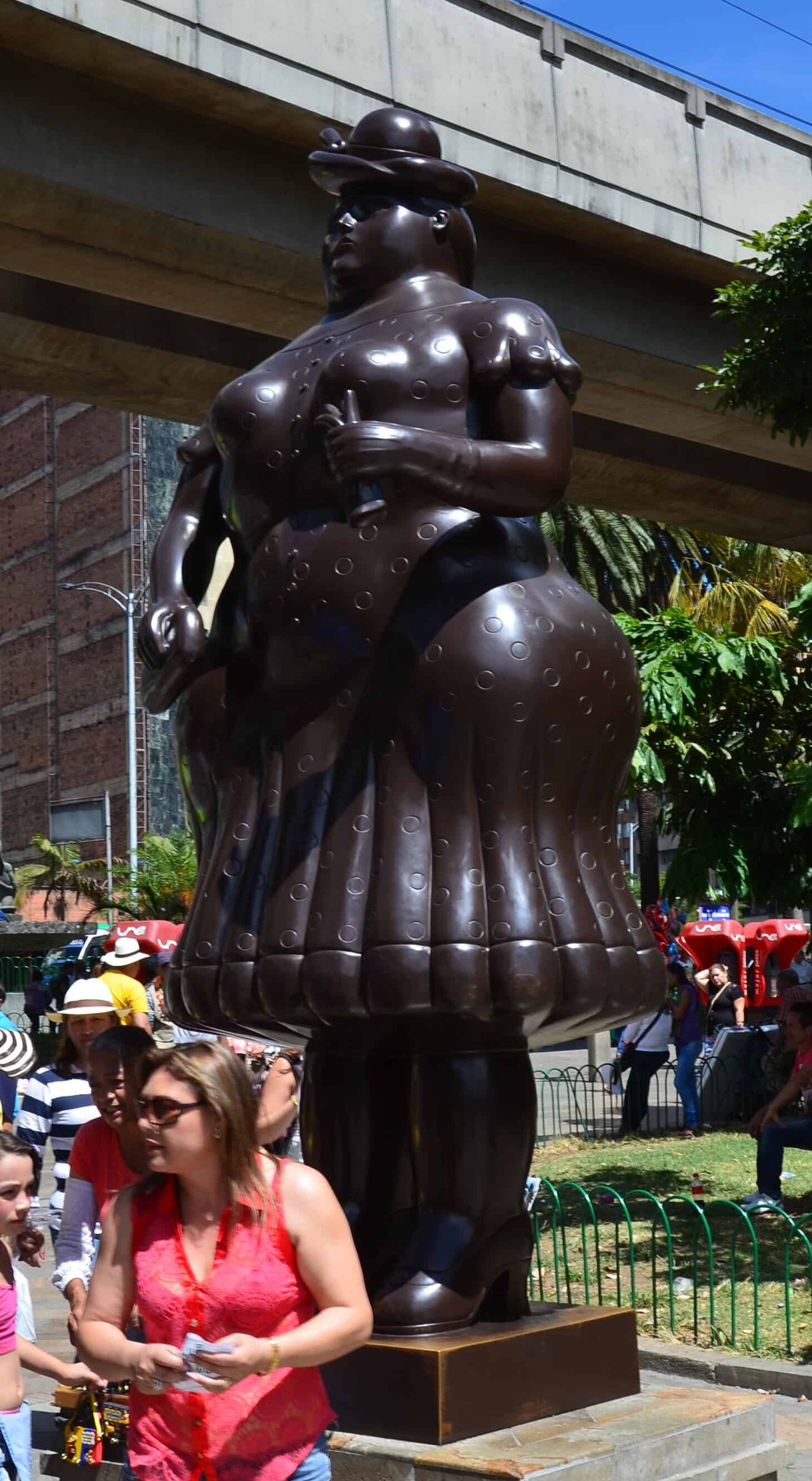 Mujer vestida (Dressed Woman) at Plaza Botero in Medellín, Antioquia, Colombia