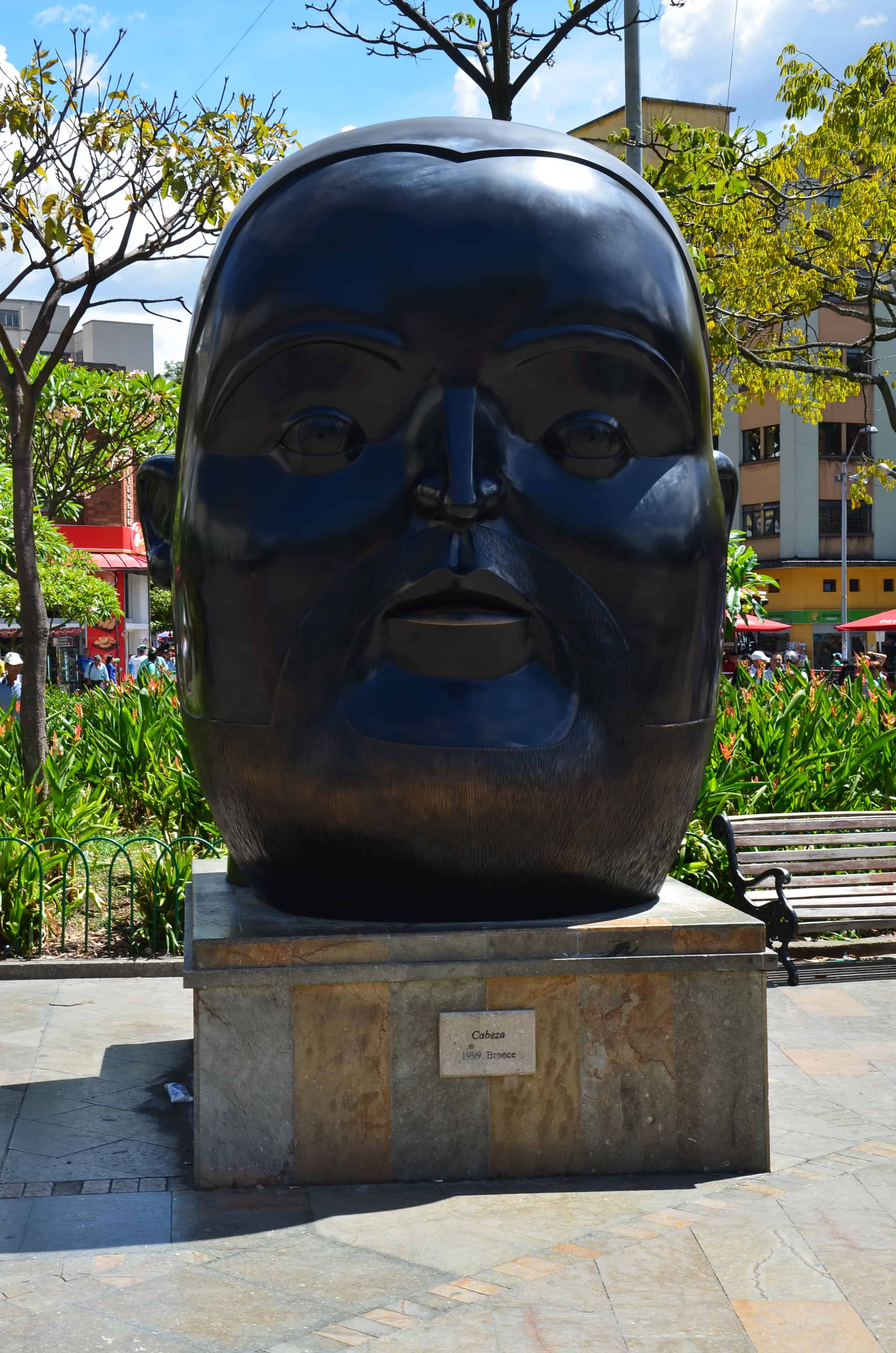 Cabeza (Head) at Plaza Botero in Medellín, Antioquia, Colombia