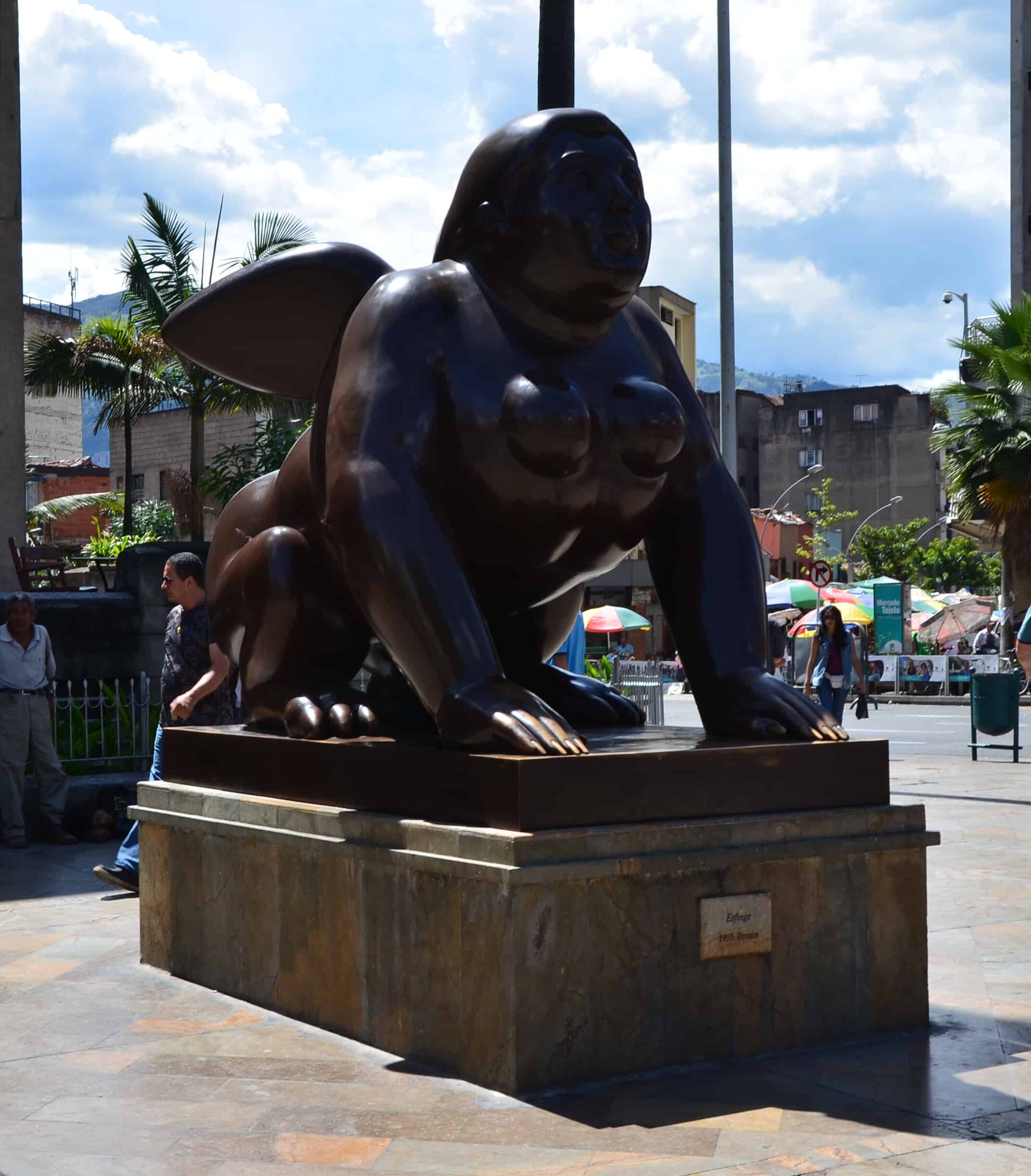 Esfinge (Sphinx) at Plaza Botero in Medellín, Antioquia, Colombia