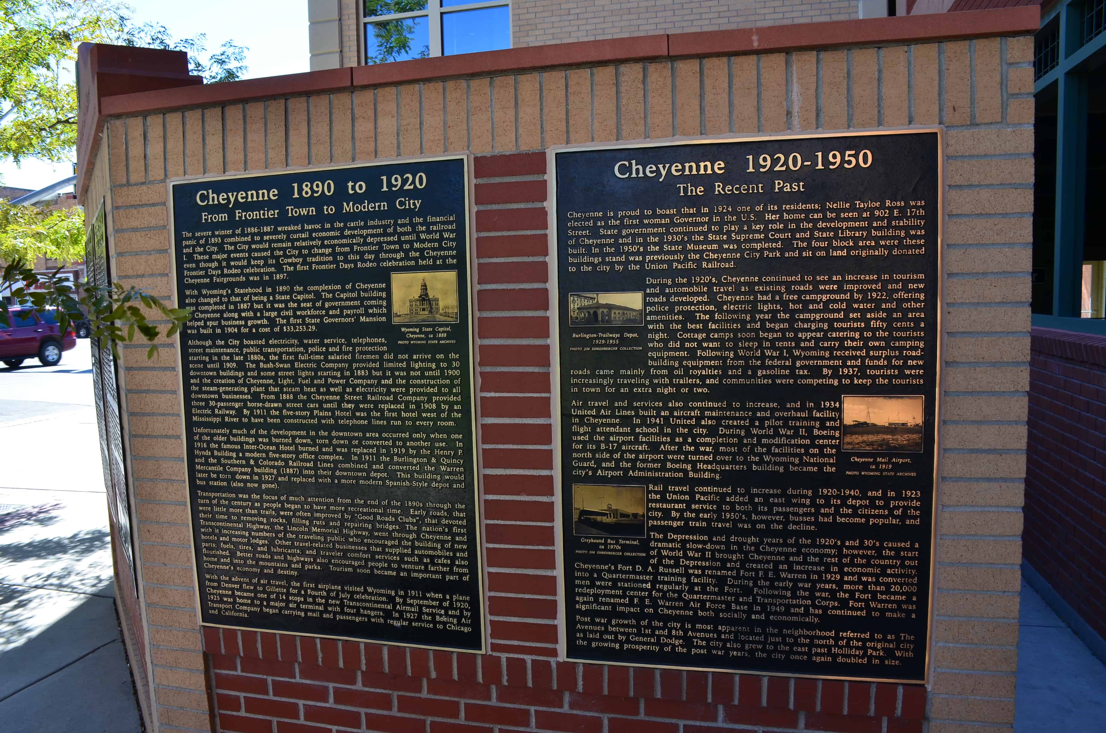 Cheyenne history interpretive panels in Wyoming
