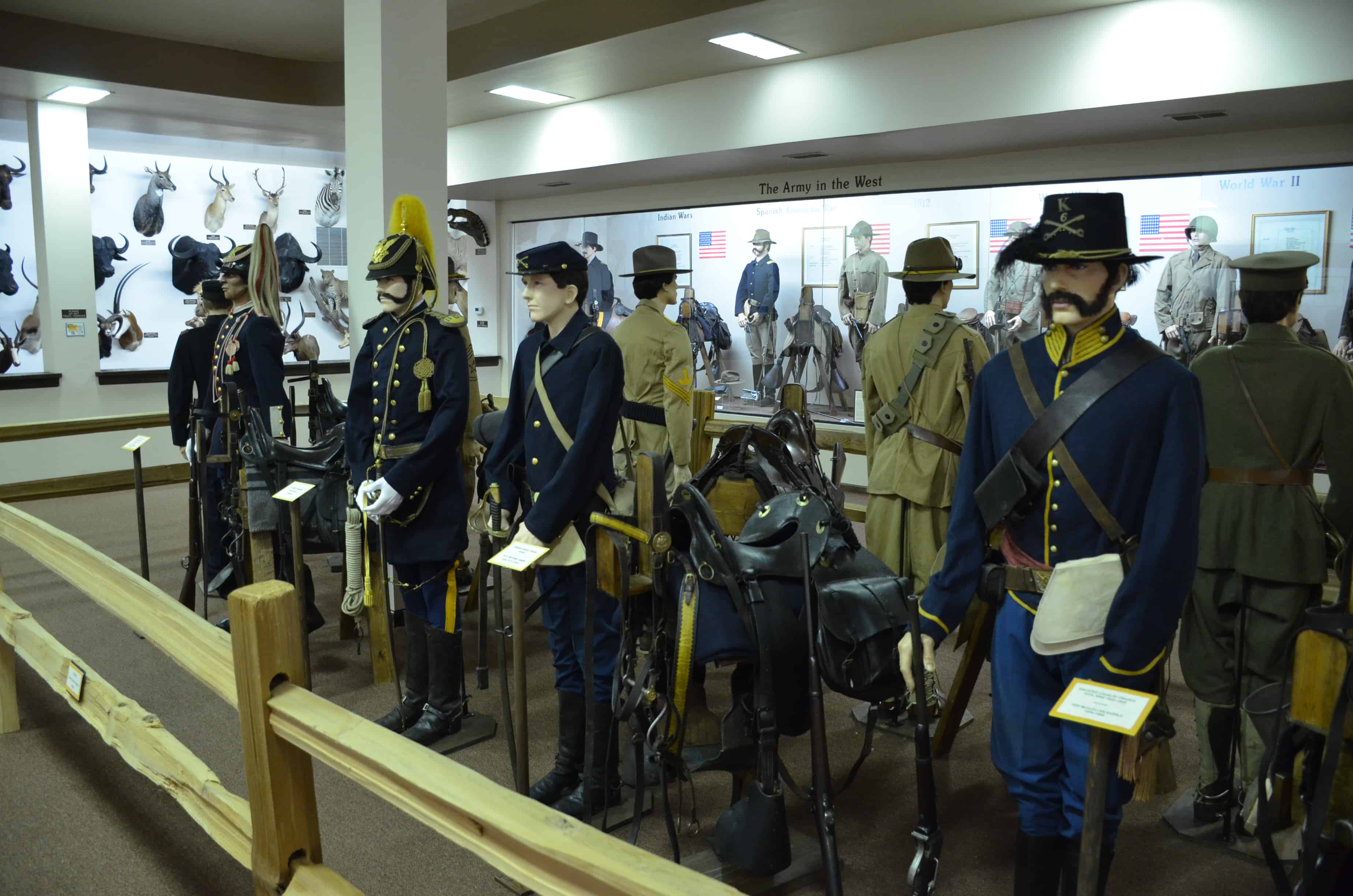 Military uniforms at the Nelson Museum of the West in Cheyenne, Wyoming